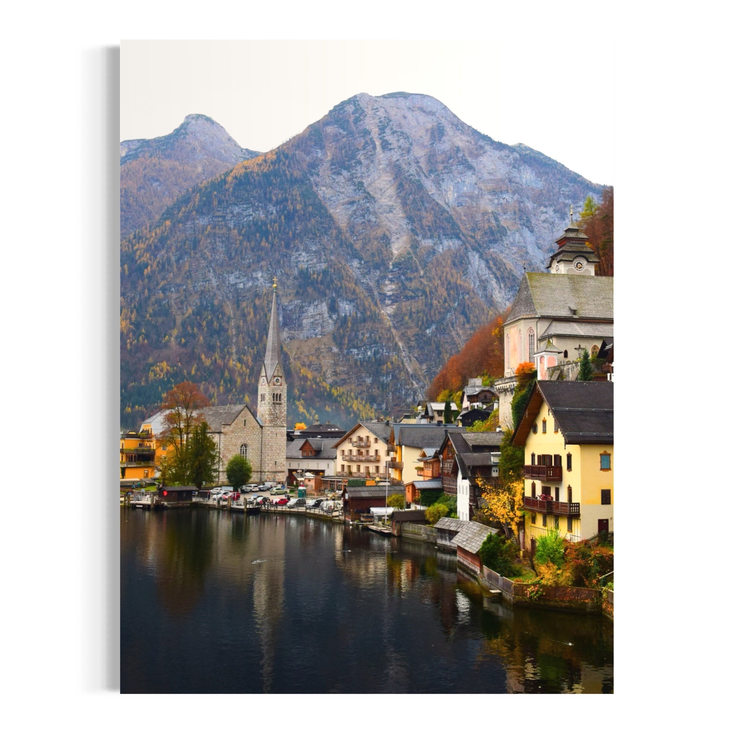 Hallstatt, Austria in Autumn - Moderno Wall Art Wall Art