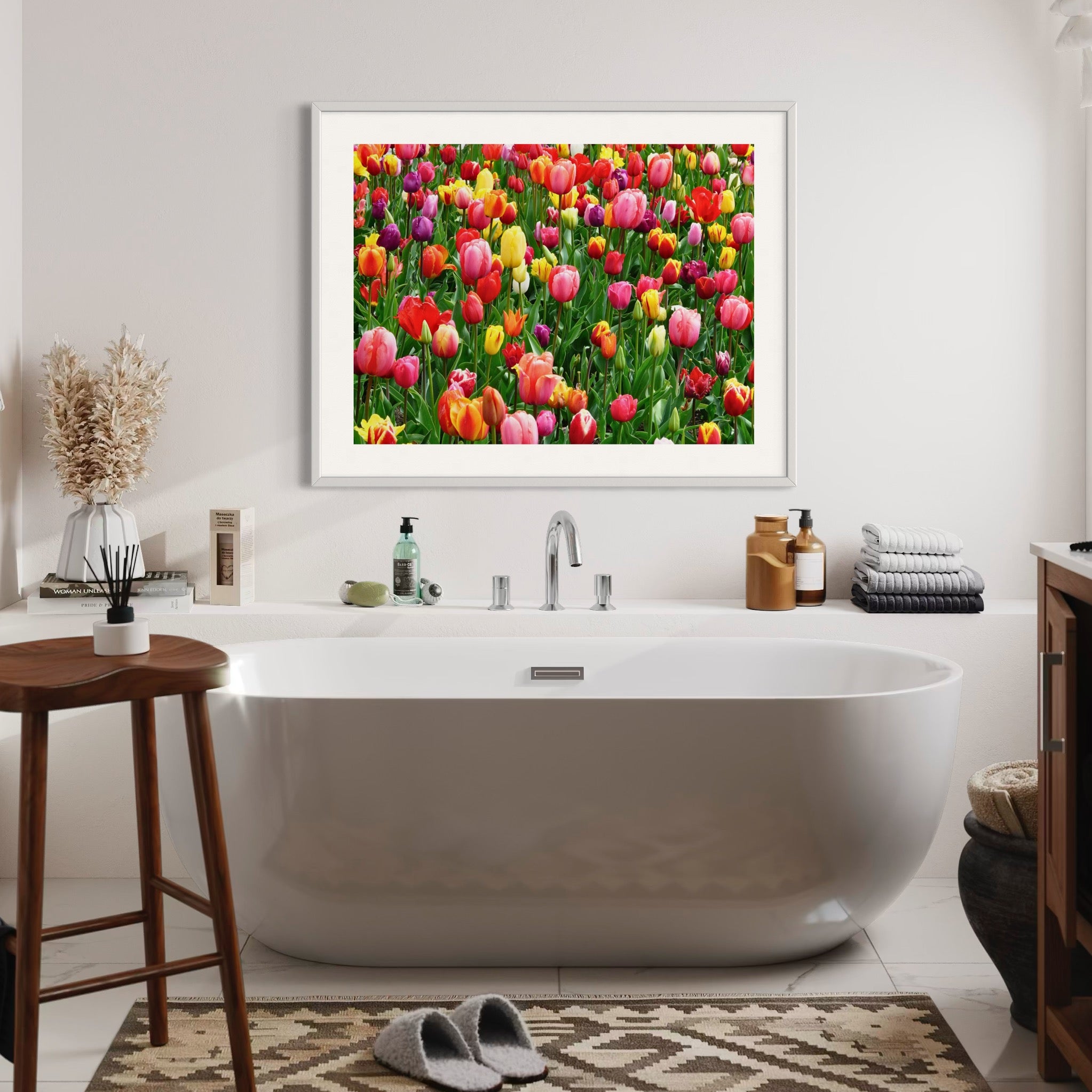 Tulip Field Glow - Moderno Wall Art Wall Art
