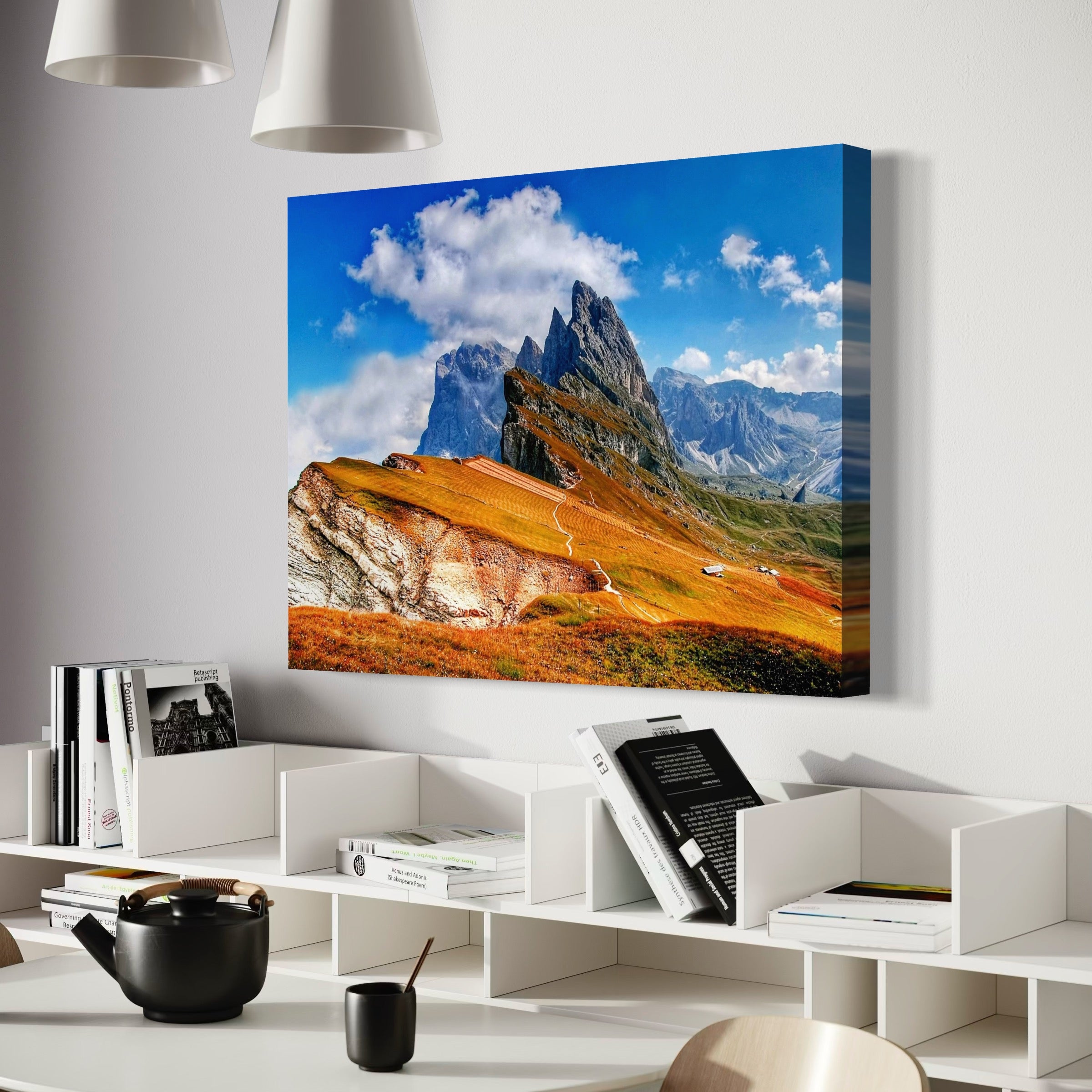 Golden Slopes of Seceda - Moderno Wall Art Wall Art