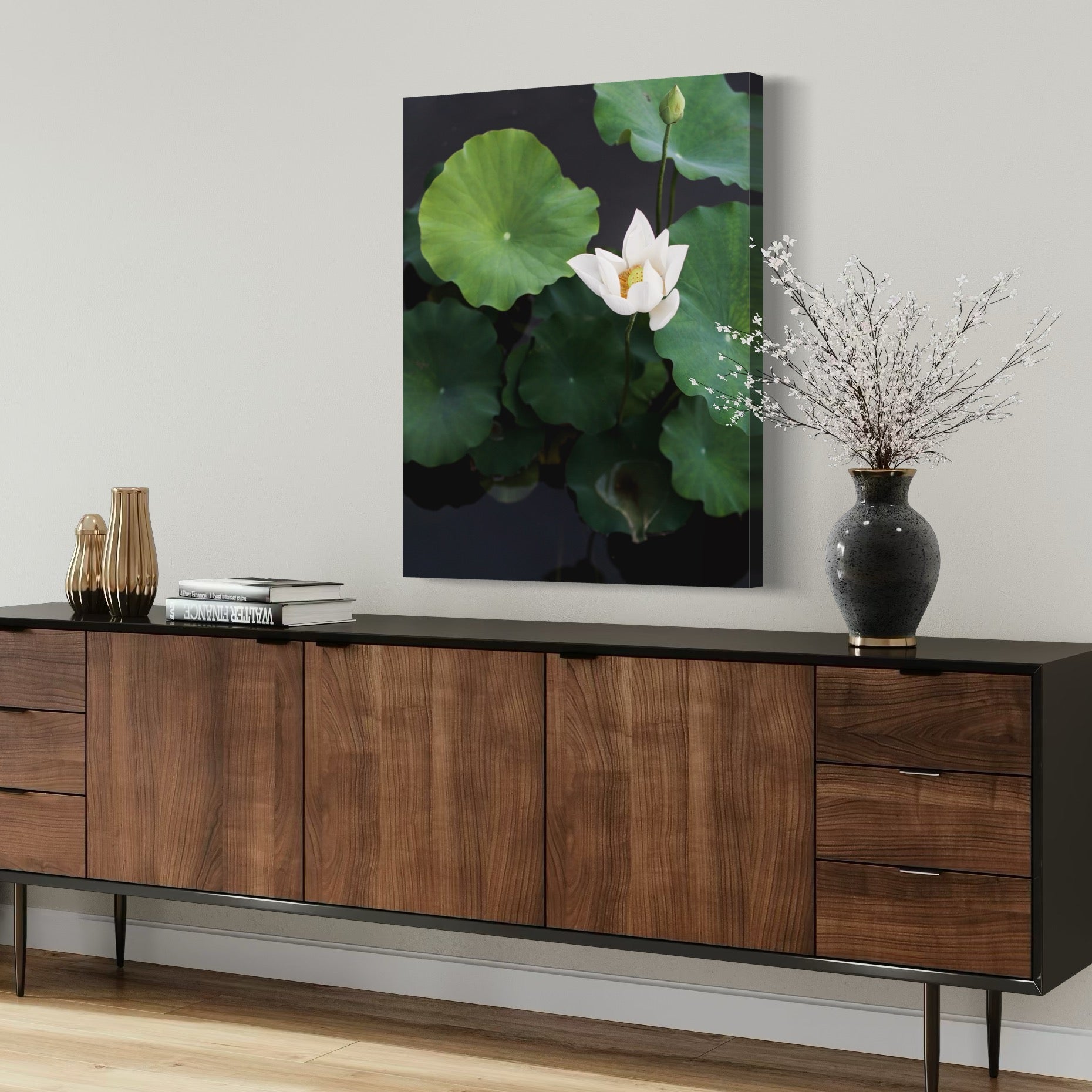 Grace in the Pond - Moderno Wall Art Wall Art