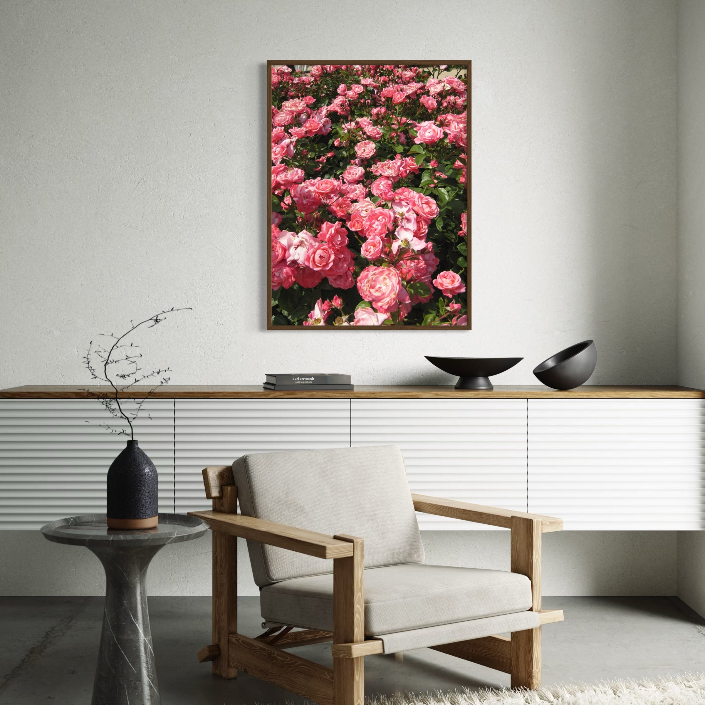 Radiant Rose Garden - Moderno Wall Art Wall Art