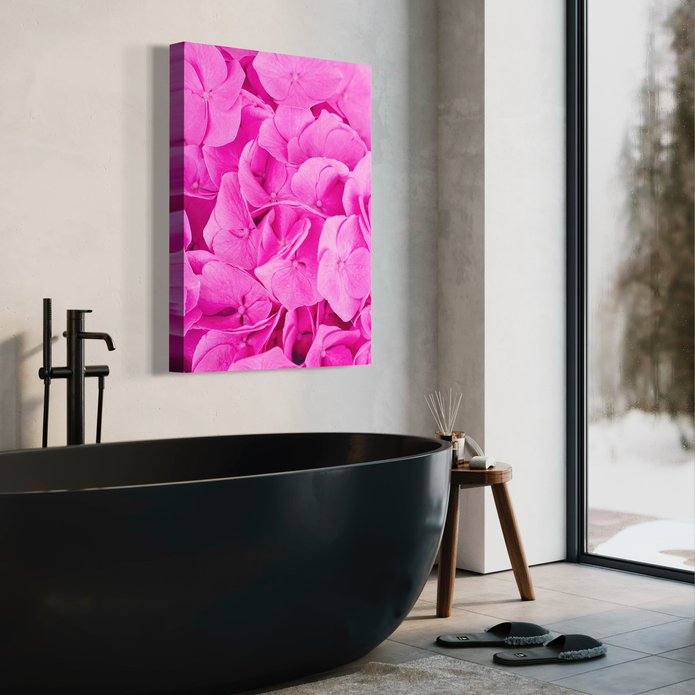 Pink Hydrangea in Detail - Moderno Wall Art Wall Art