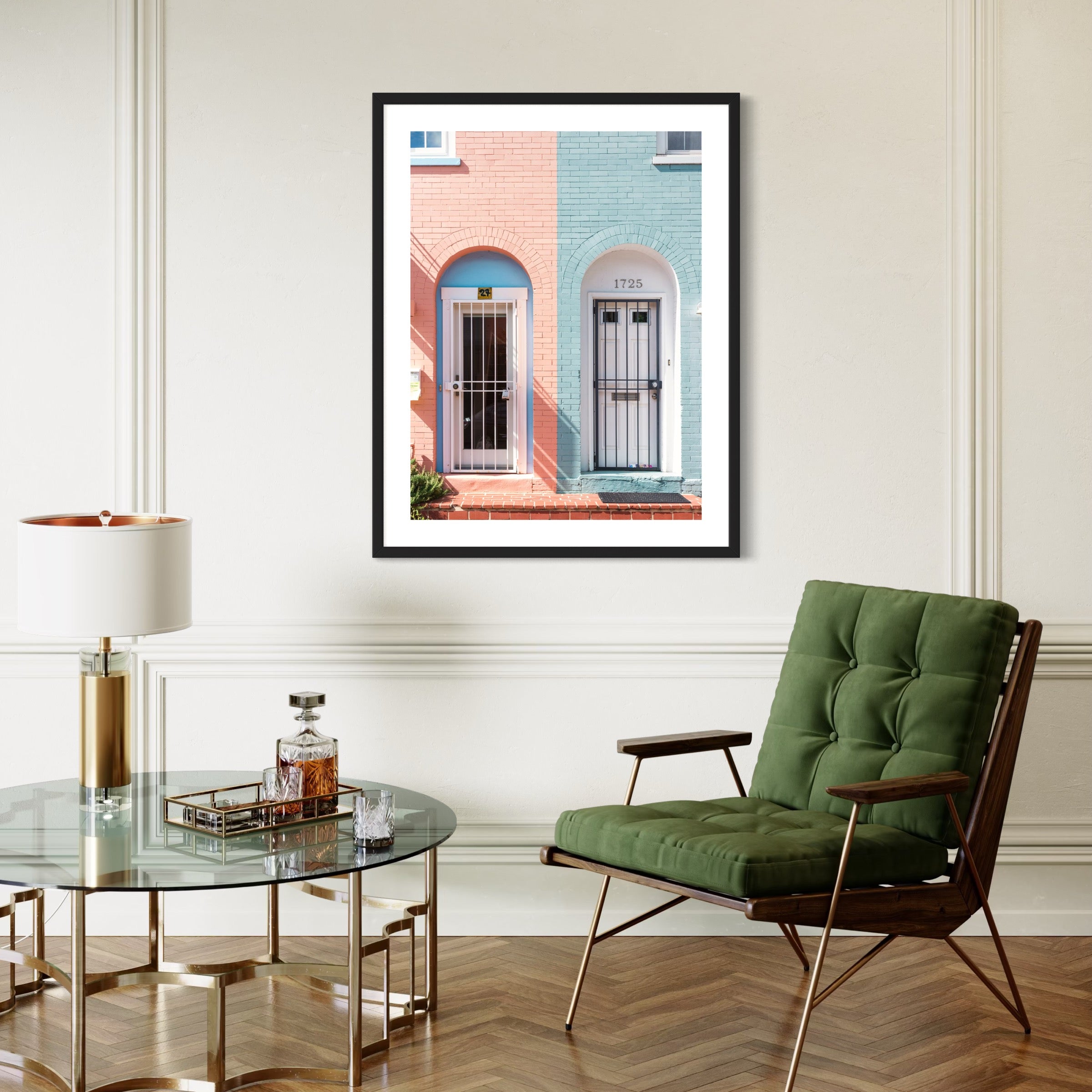 Pastel Row Houses - Moderno Wall Art Wall Art