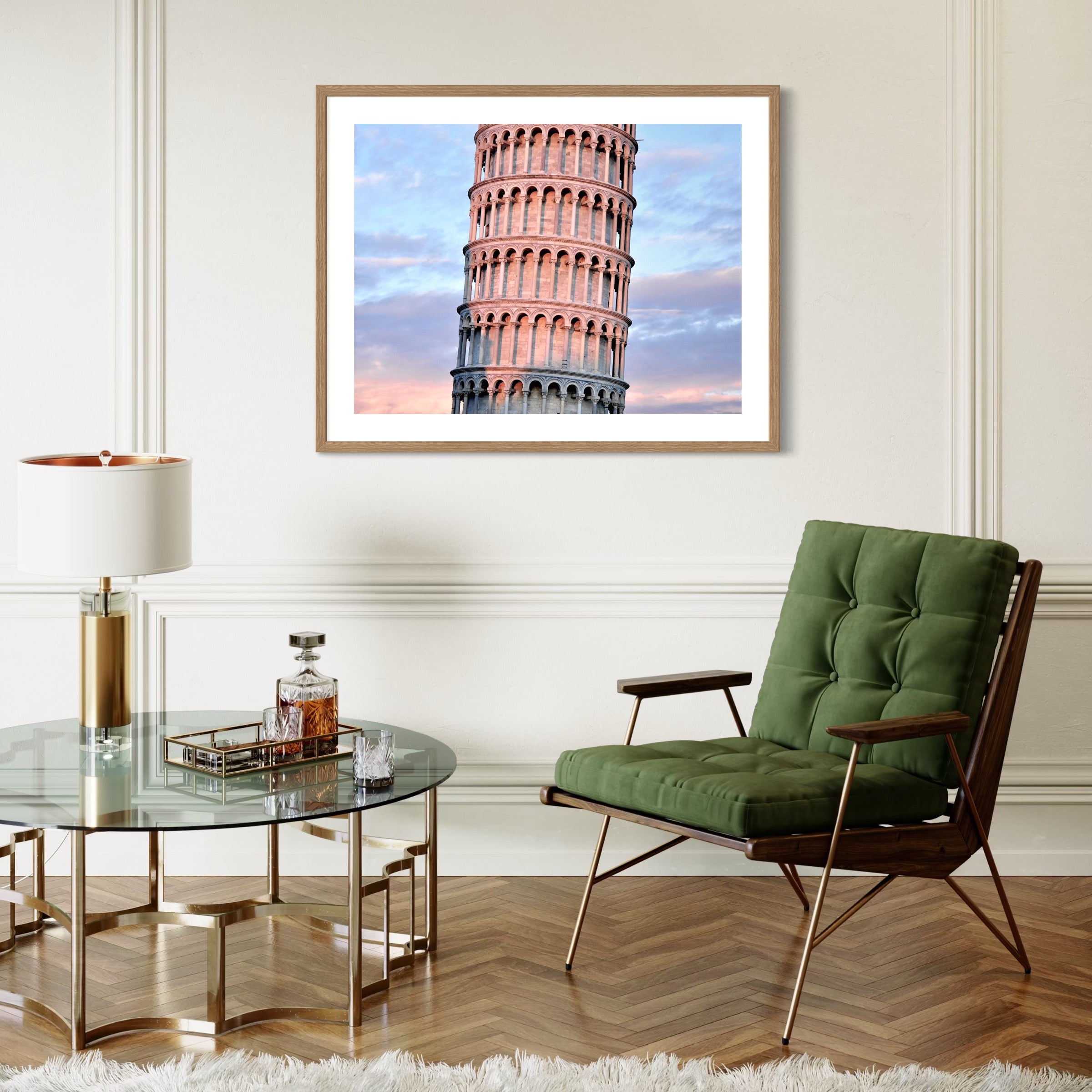 Pink Glow Over Pisa - Moderno Wall Art Wall Art