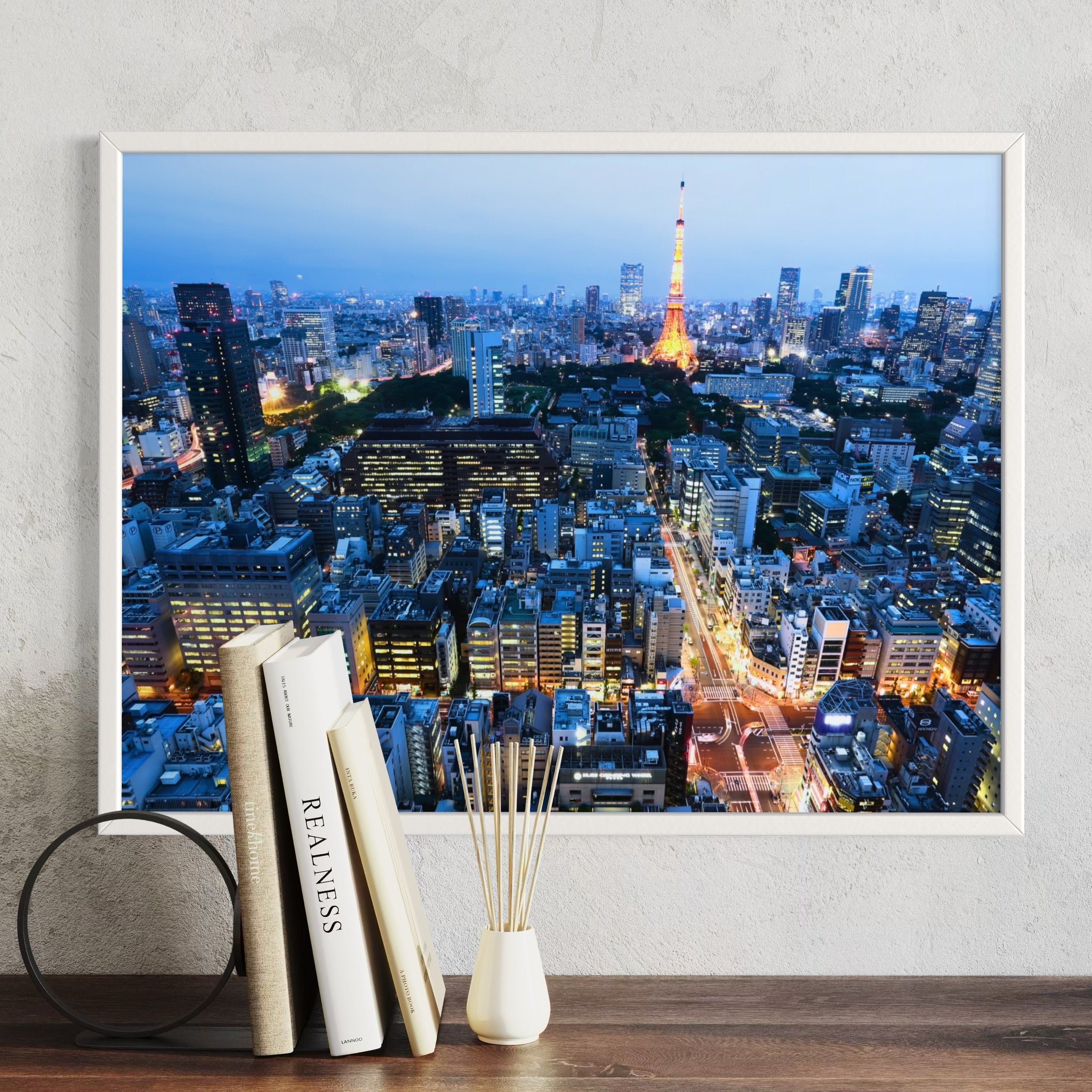 Tokyo Tower at Dusk - Moderno Wall Art Wall Art