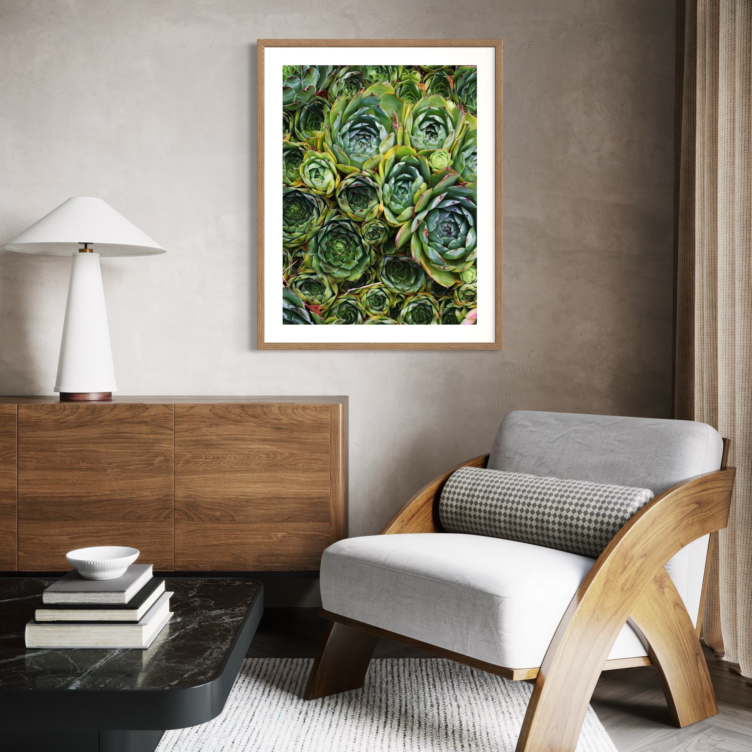 Succulent Symmetry - Moderno Wall Art Wall Art