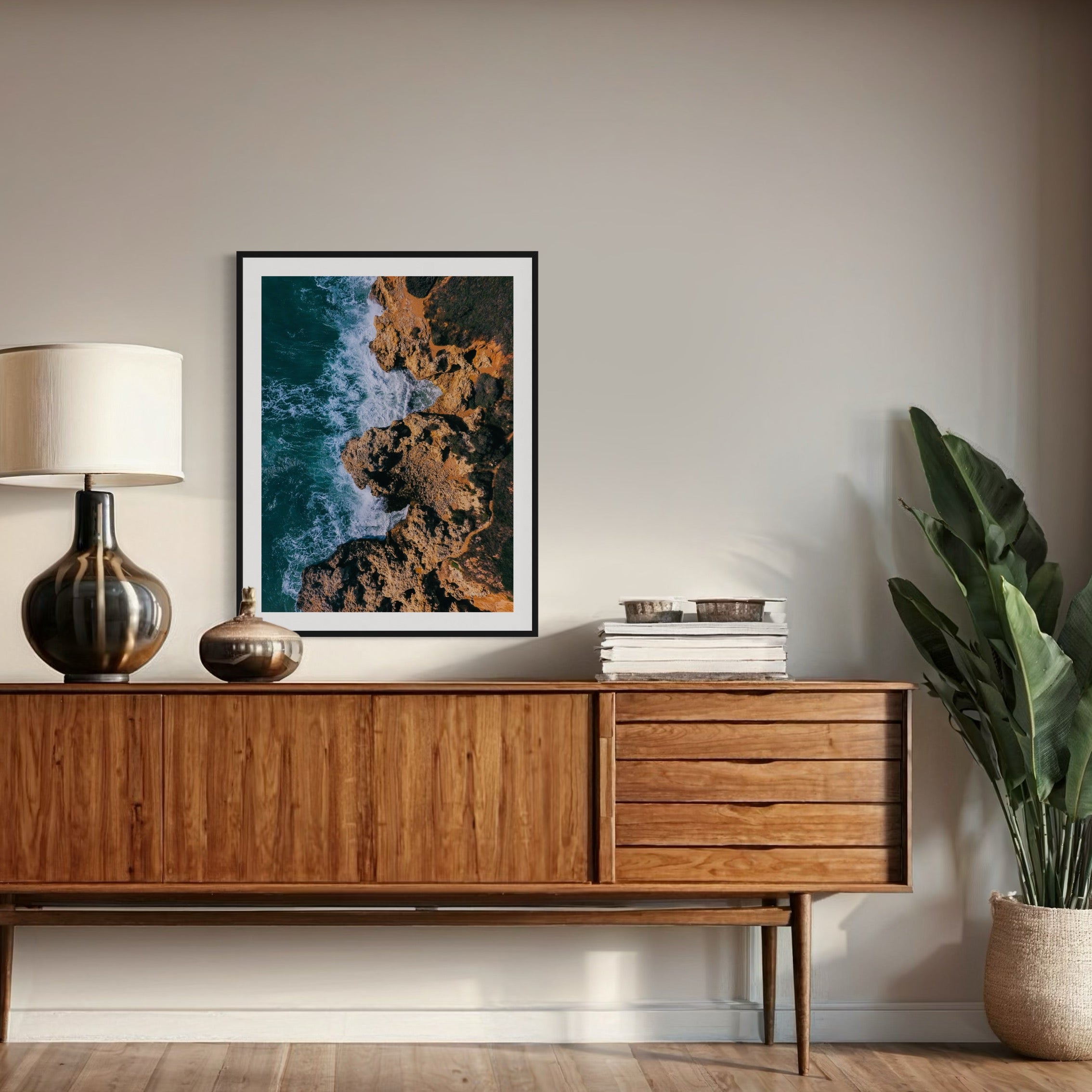 Land Meets Sea - Moderno Wall Art Wall Art