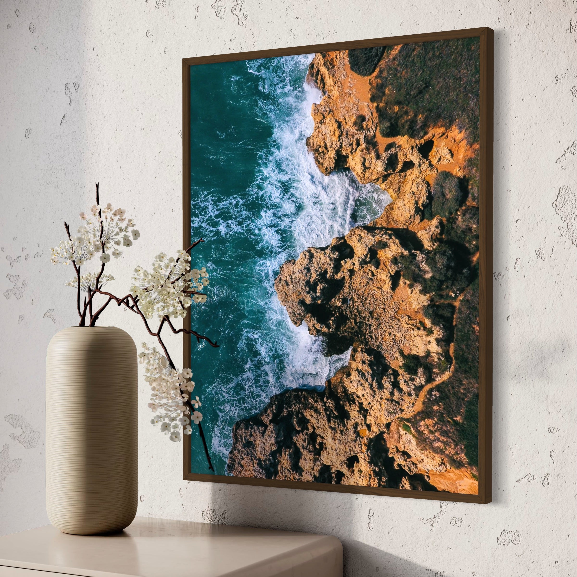 Land Meets Sea - Moderno Wall Art Wall Art