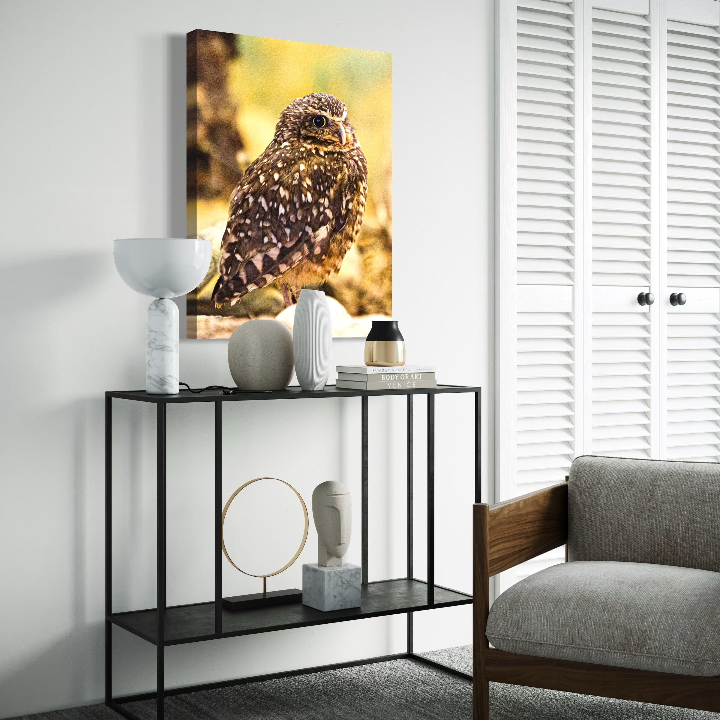 Perched in Thought - Moderno Wall Art Wall Art