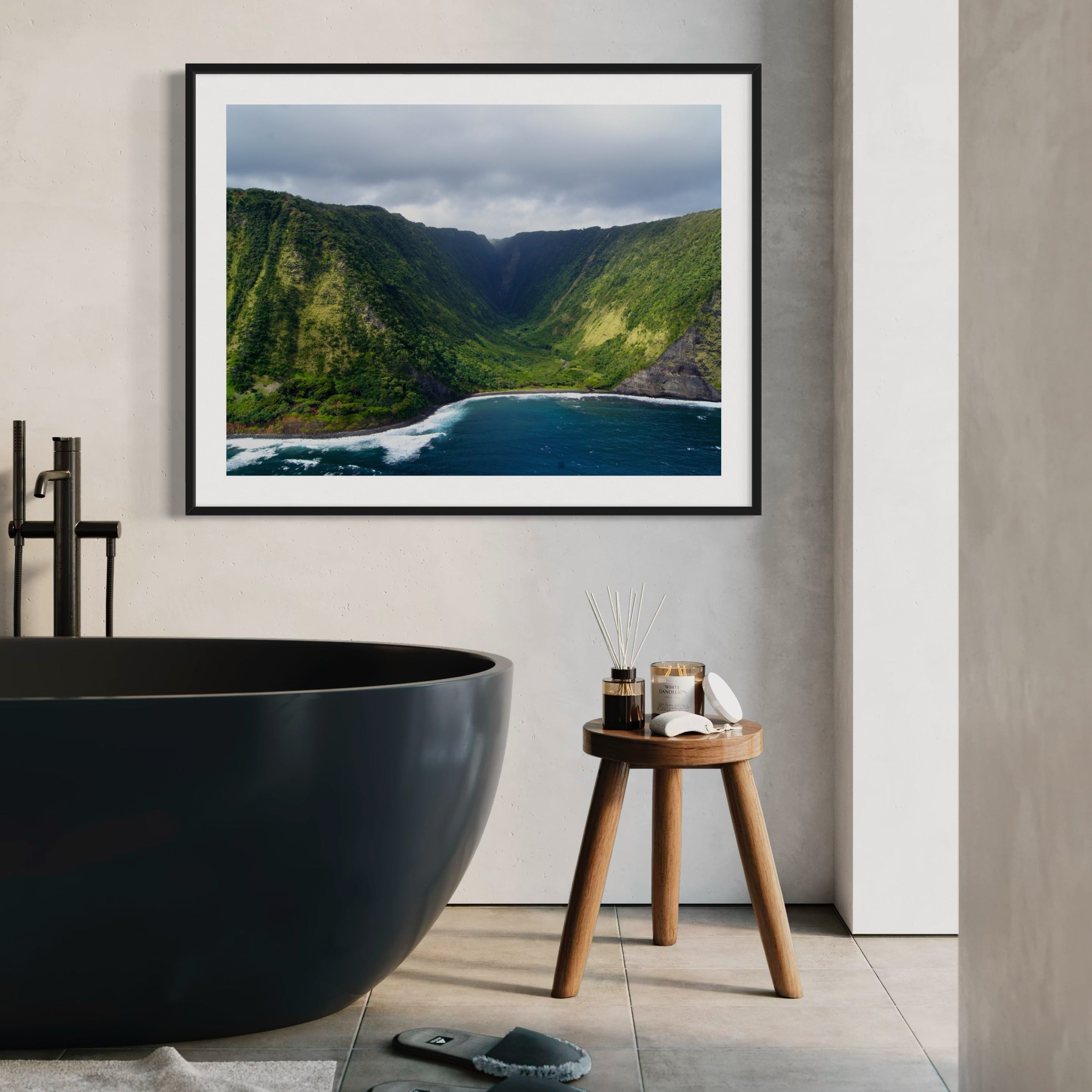 Lush Peaks and Ocean Views - Moderno Wall Art Wall Art