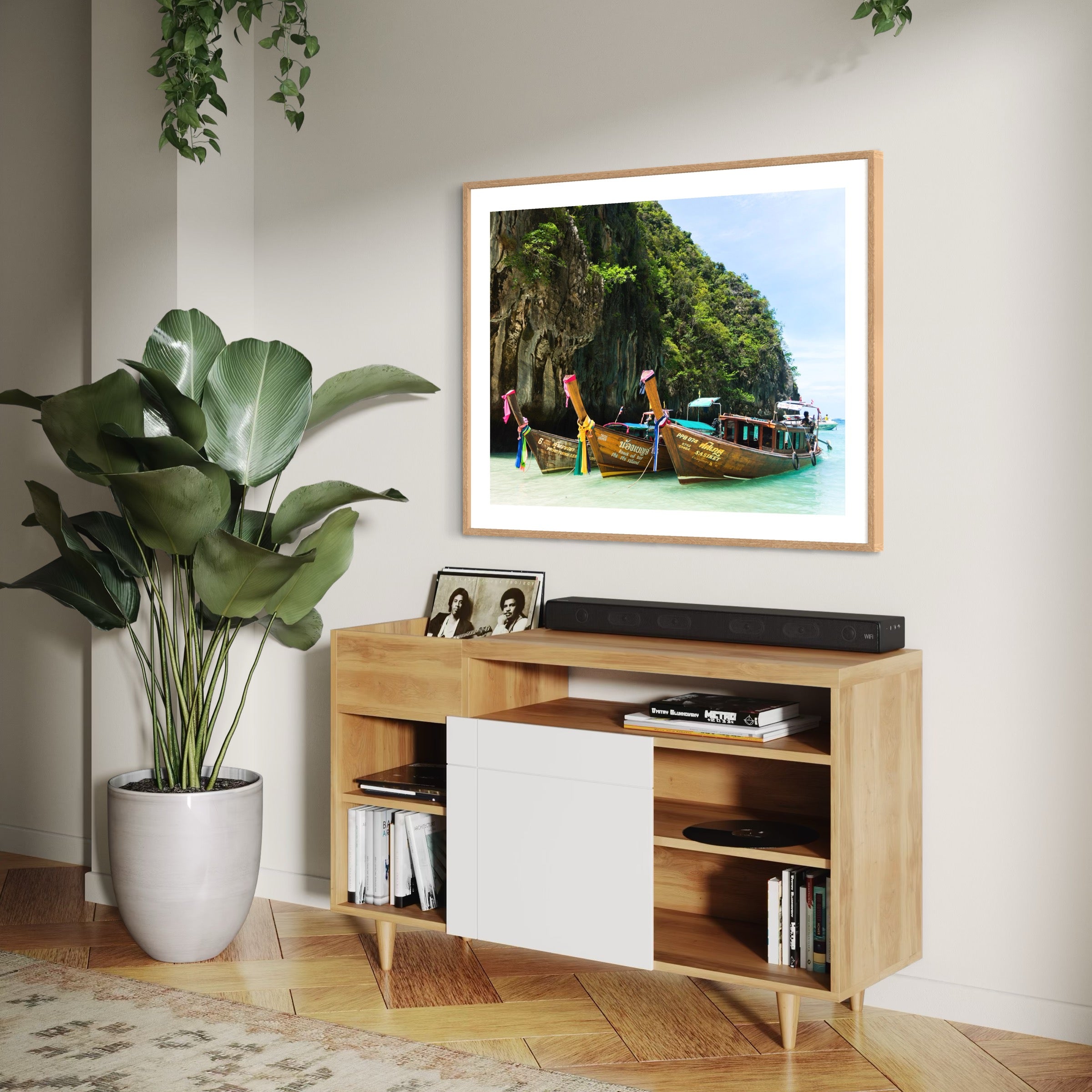 Anchored in Paradise - Moderno Wall Art Wall Art