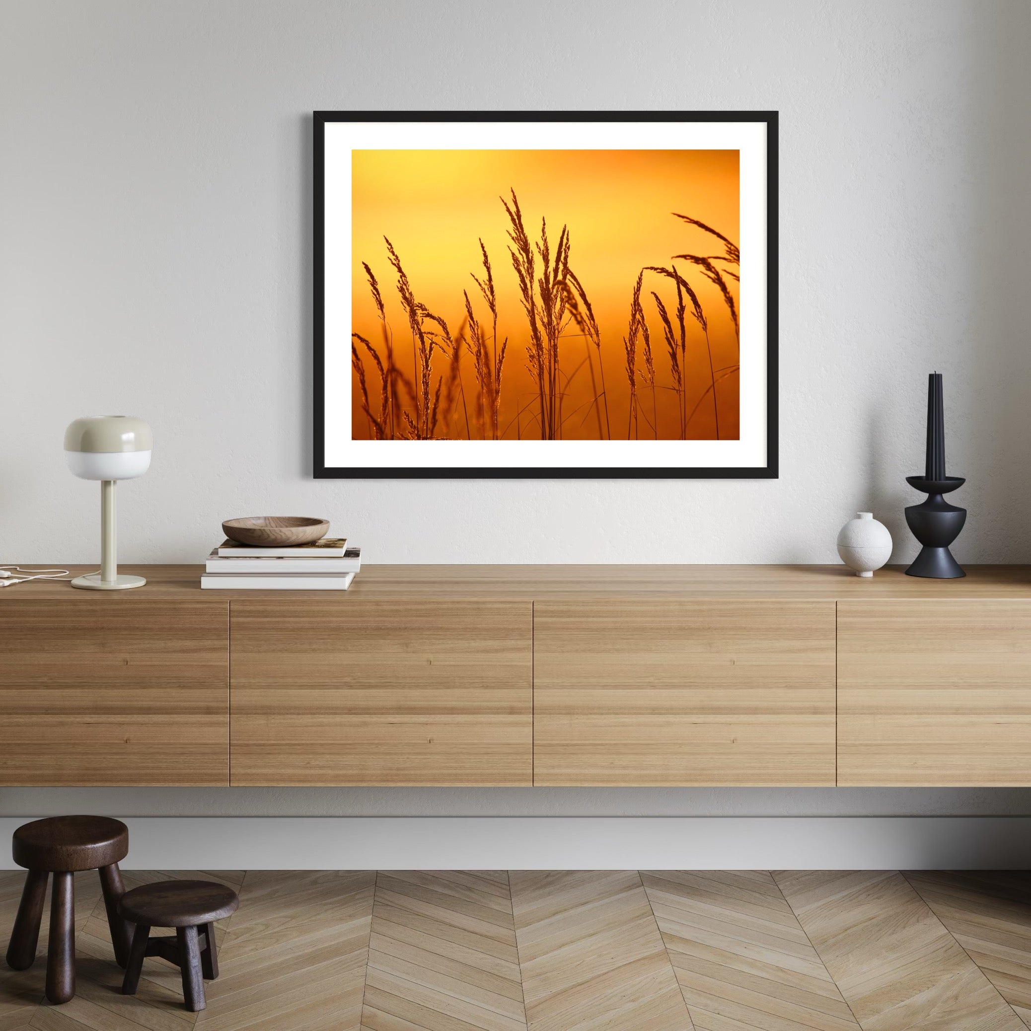 Sunset Reeds - Moderno Wall Art Wall Art