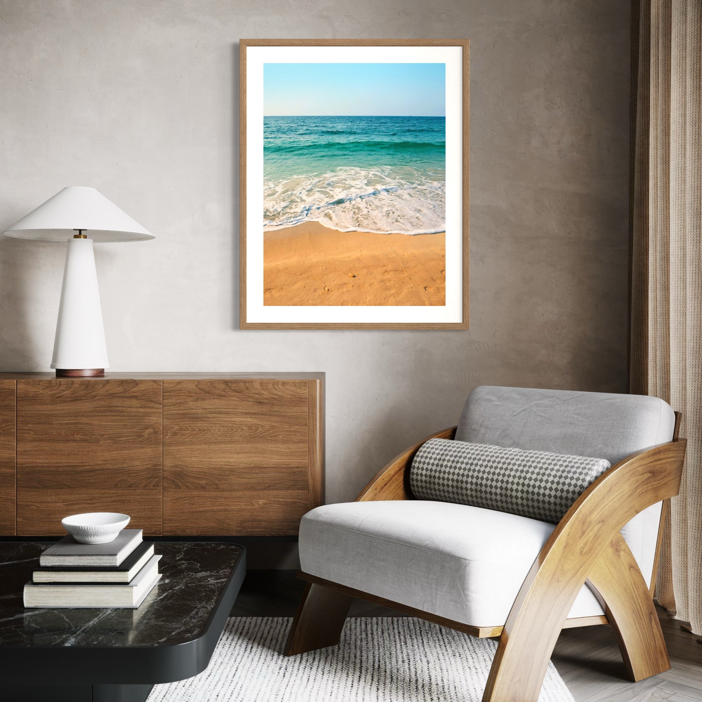 Ocean Kissed Shore - Moderno Wall Art Wall Art