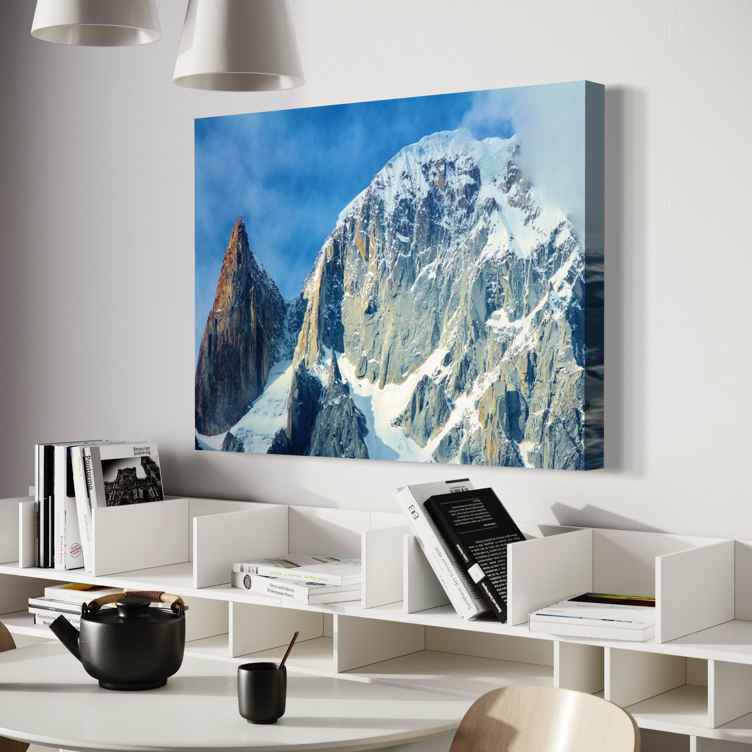 Peaks in the Mist - Moderno Wall Art Wall Art