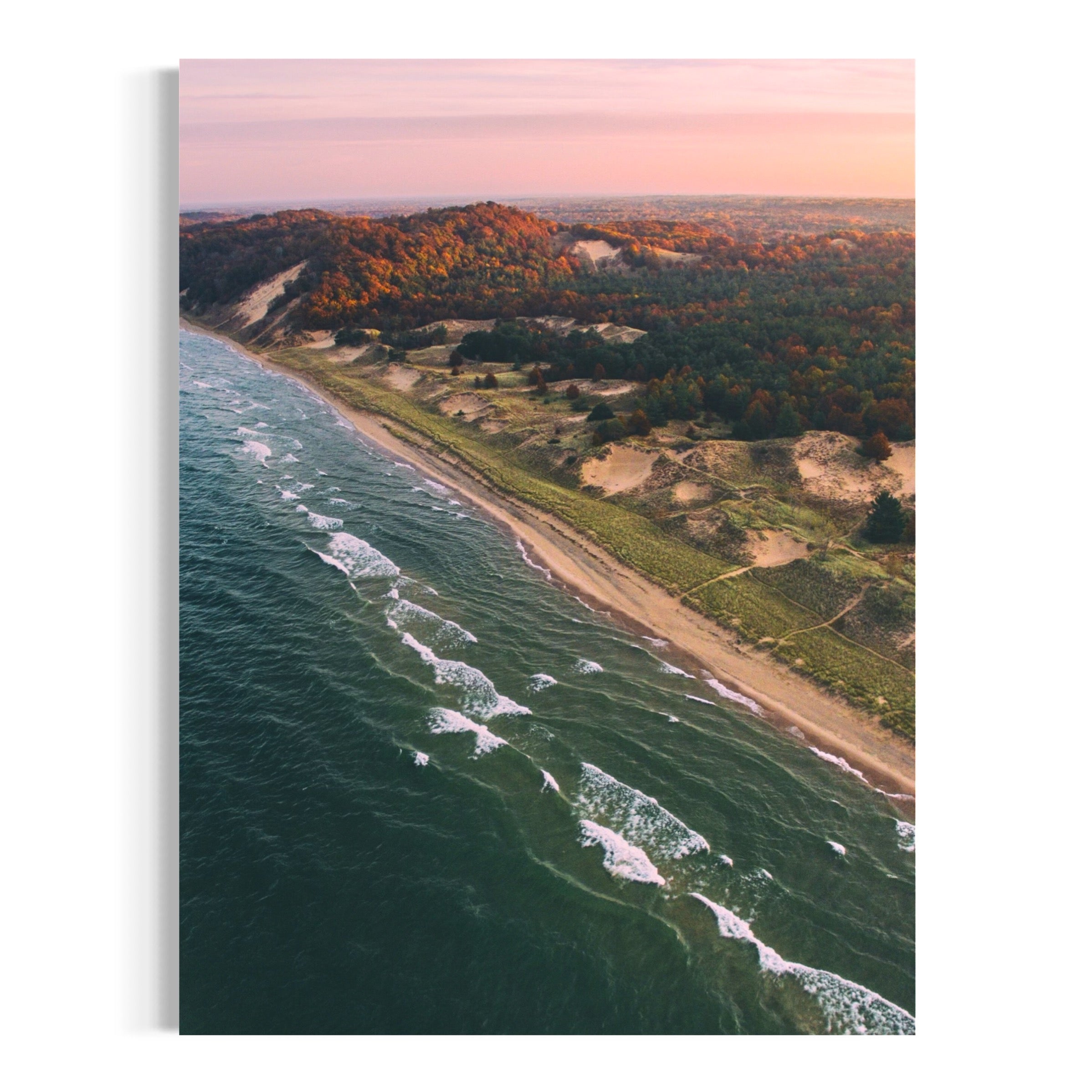 Waves & Fall Foliage - Moderno Wall Art Wall Art