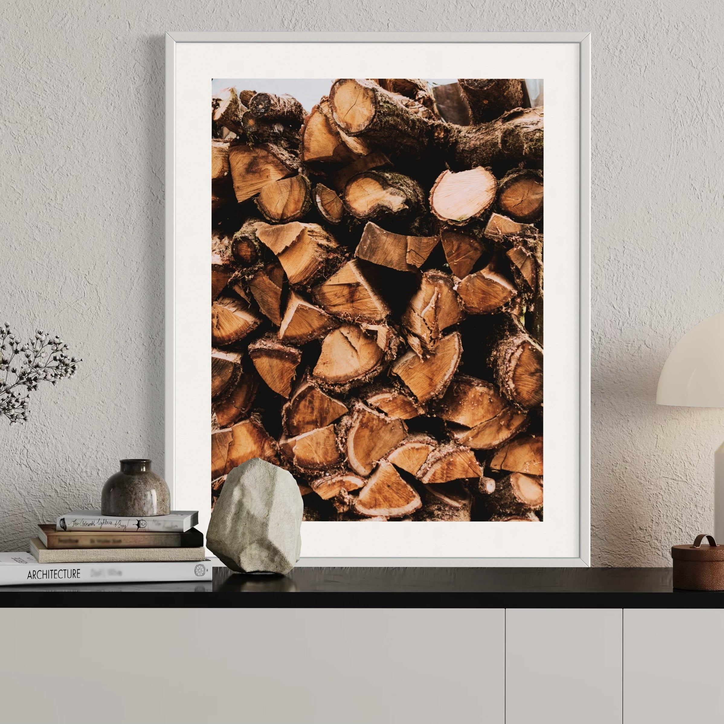 Cozy Firewood Stack - Moderno Wall Art Wall Art