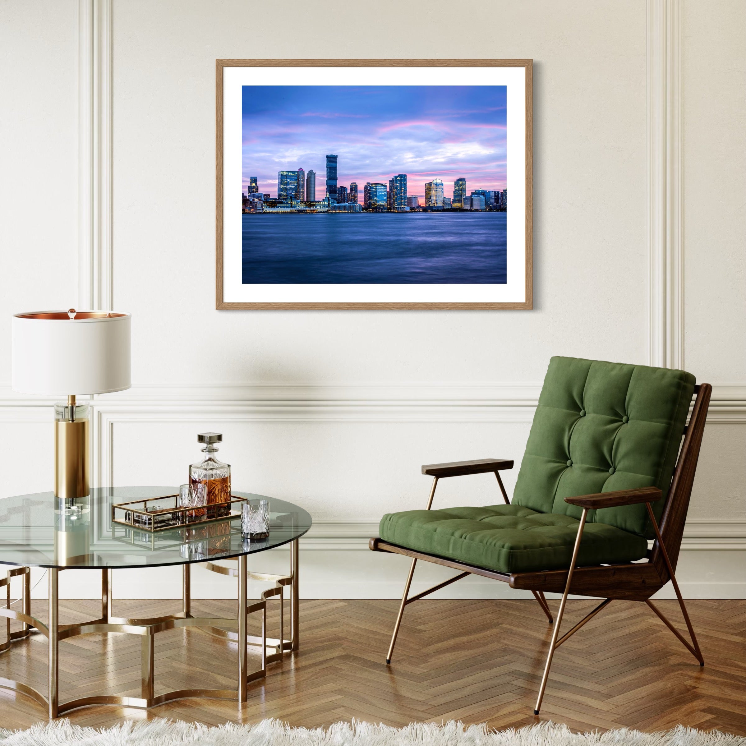 Evening Over the Hudson - Moderno Wall Art Wall Art