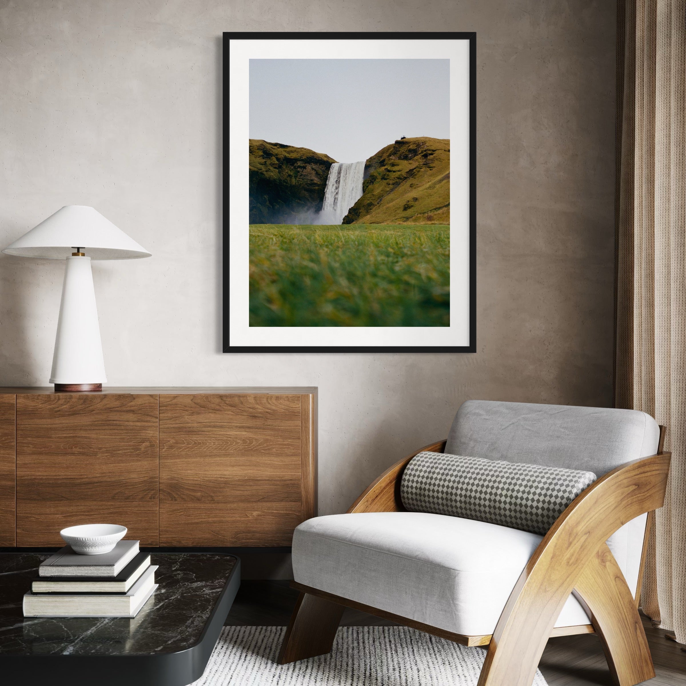 Skógafoss Waterfall - Moderno Wall Art Wall Art