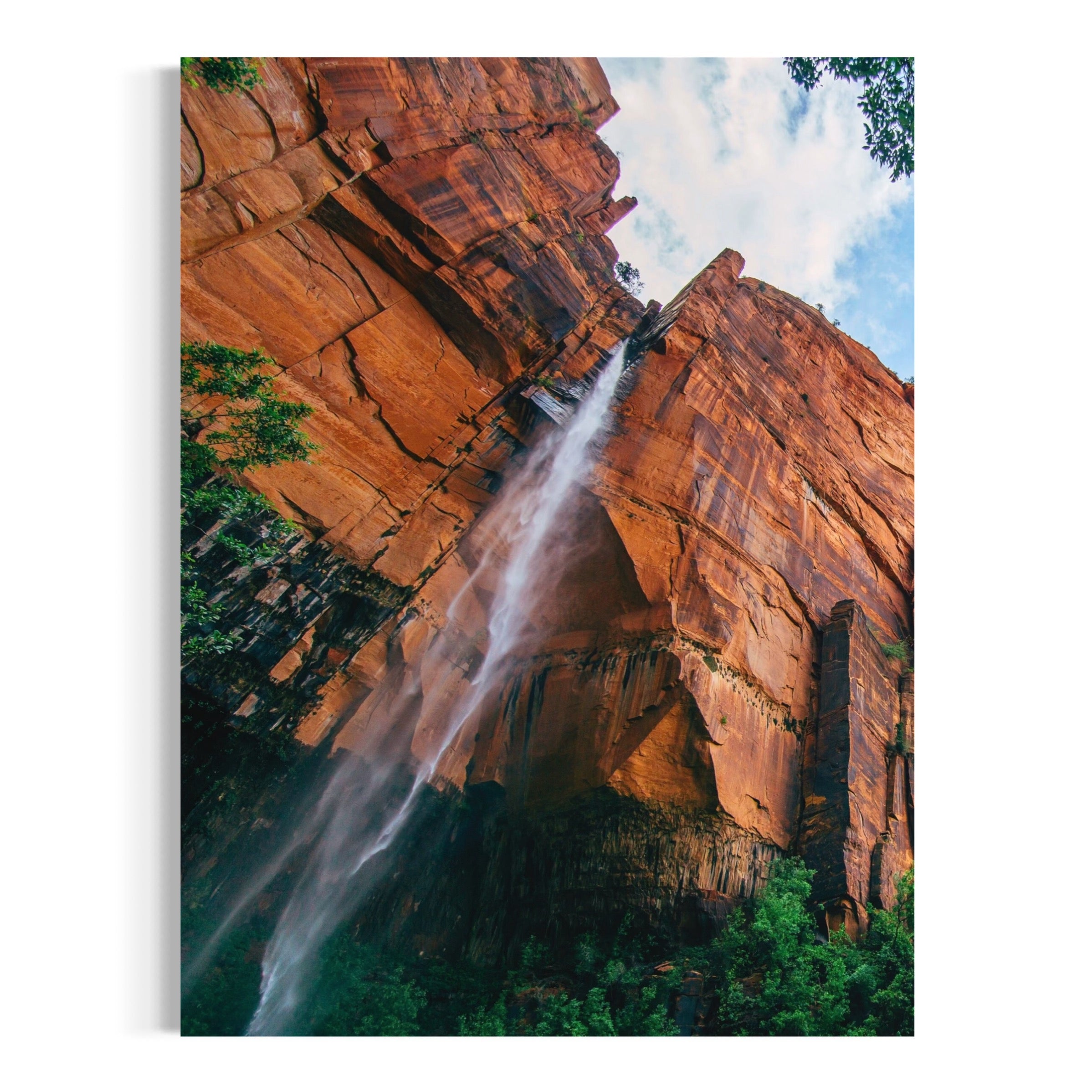 Sandstone Cliff Waterfall - Moderno Wall Art Wall Art