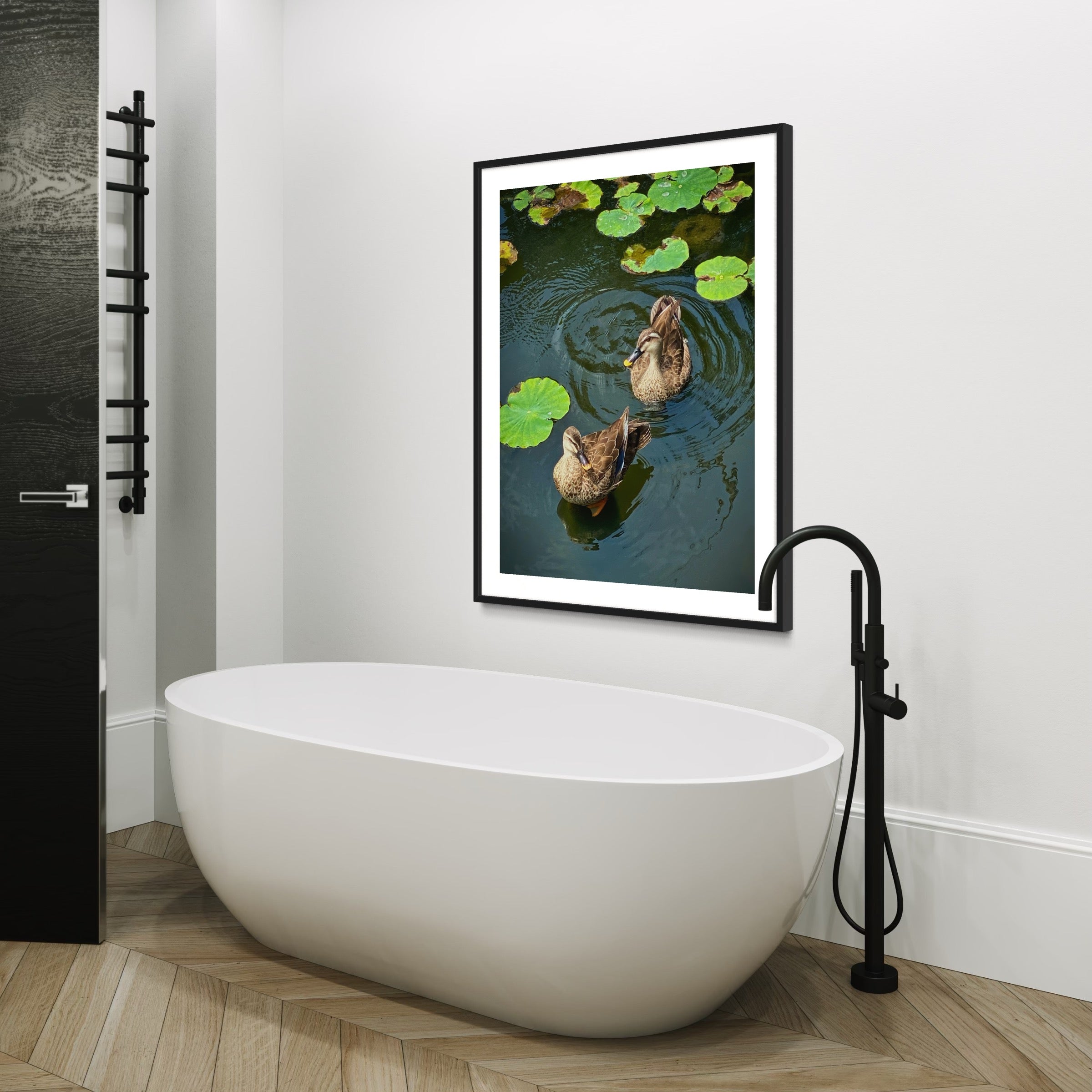 Among the Lily Pads - Moderno Wall Art Wall Art