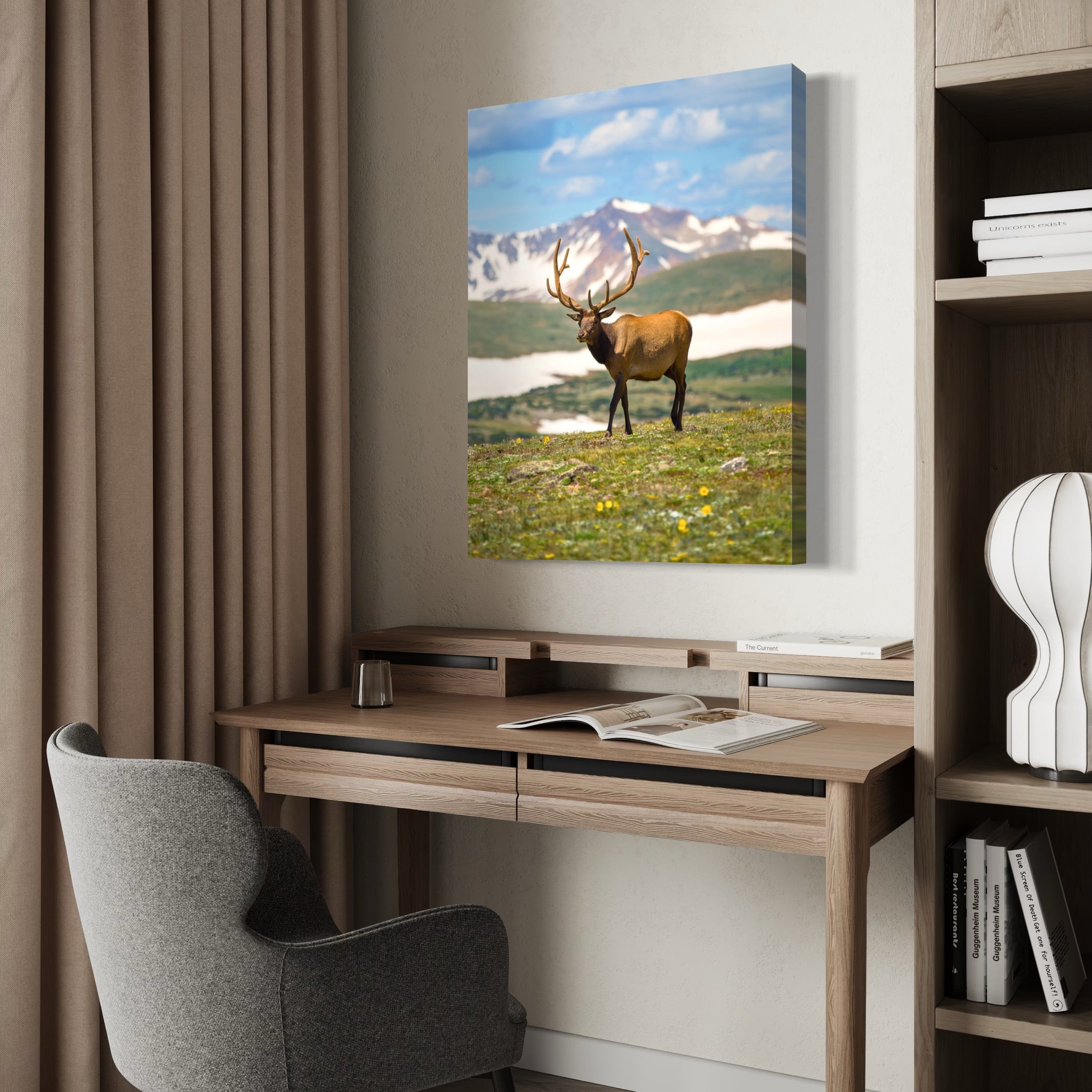Deer in the Highlands - Moderno Wall Art Wall Art