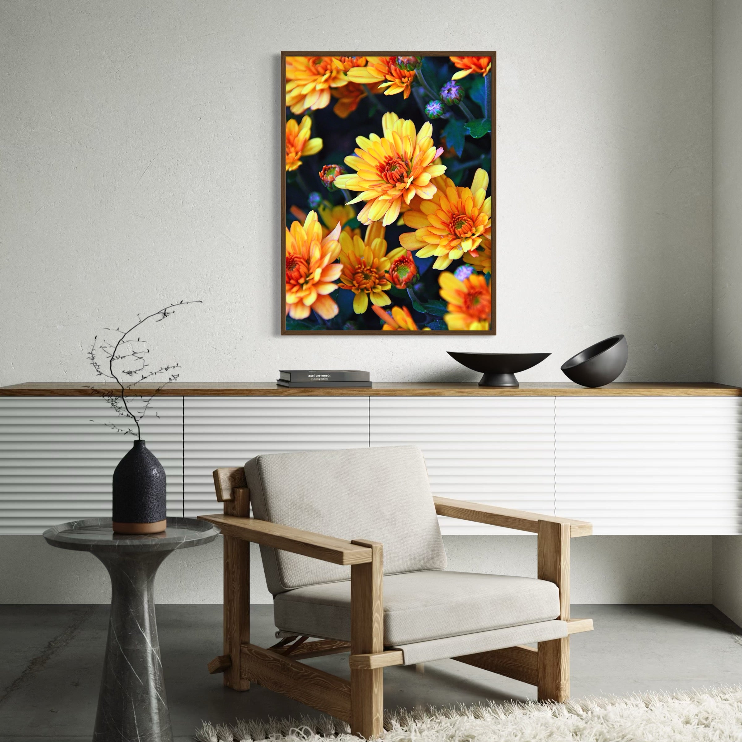 Chrysanthemum Glow - Moderno Wall Art Wall Art