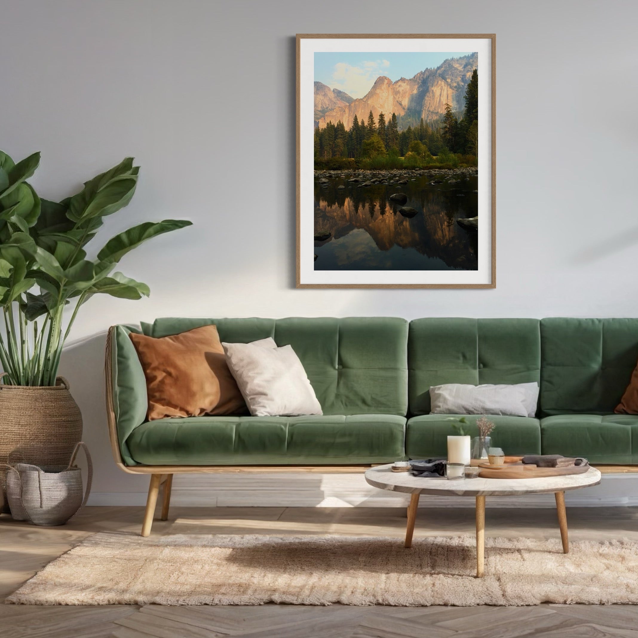Mountain Reflections in Yosemite - Moderno Wall Art Wall Art