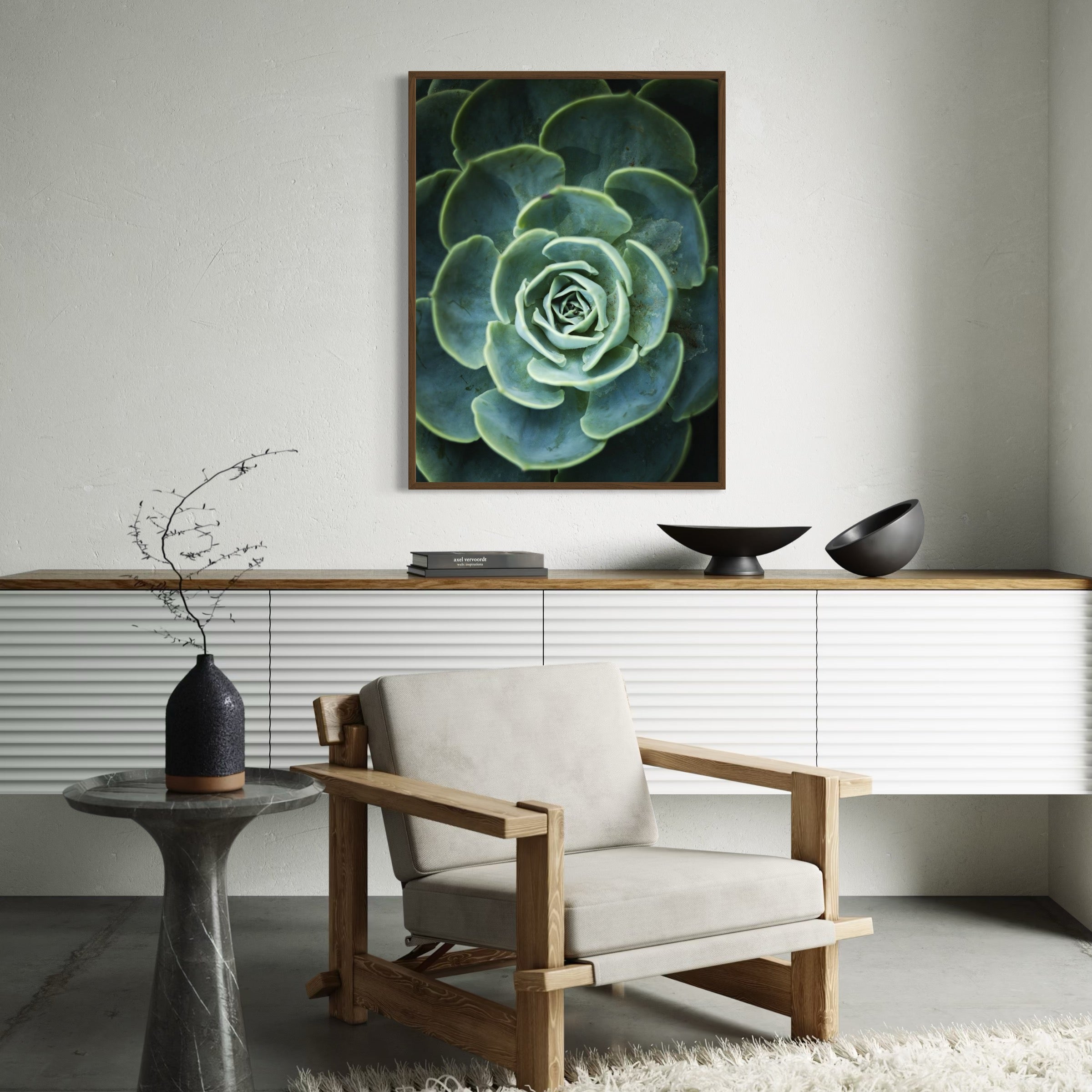 Green Succulent - Moderno Wall Art Wall Art