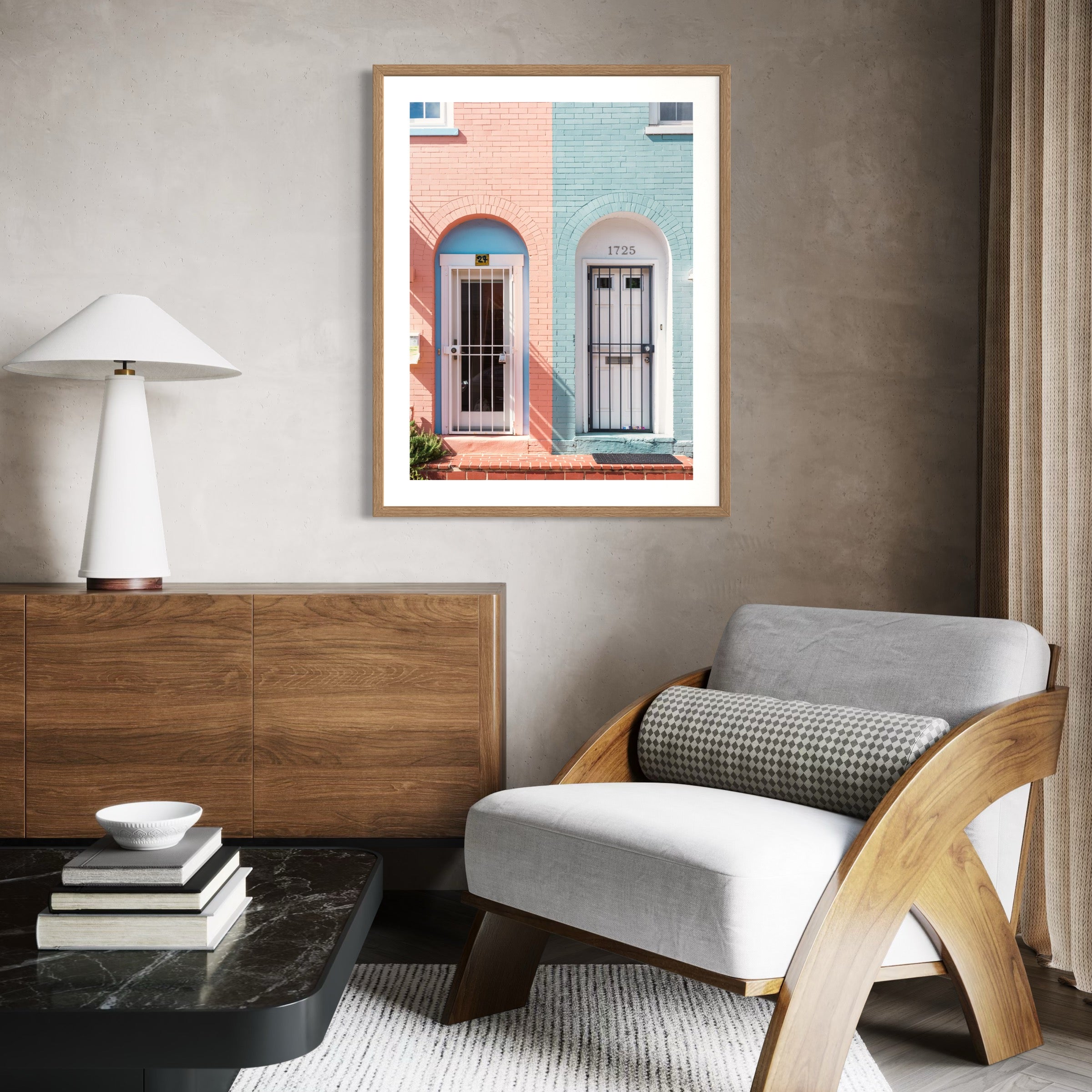 Pastel Row Houses - Moderno Wall Art Wall Art