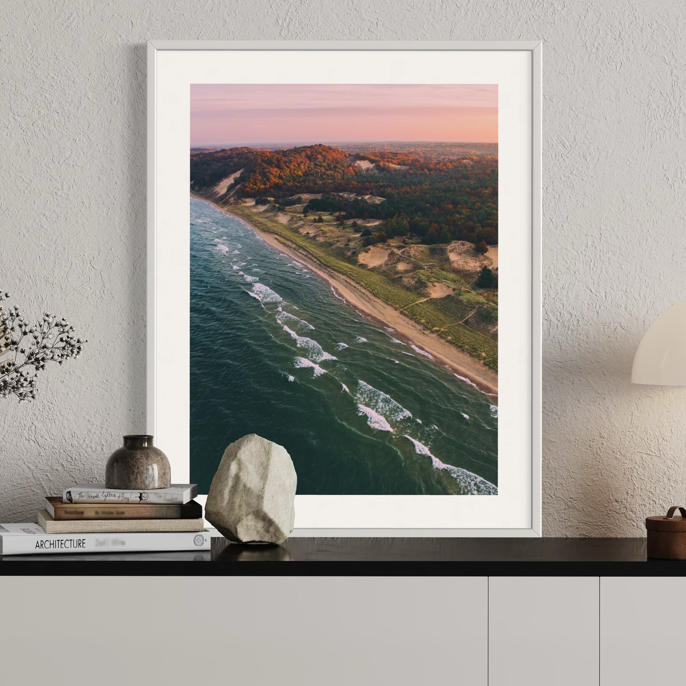 Waves & Fall Foliage - Moderno Wall Art Wall Art