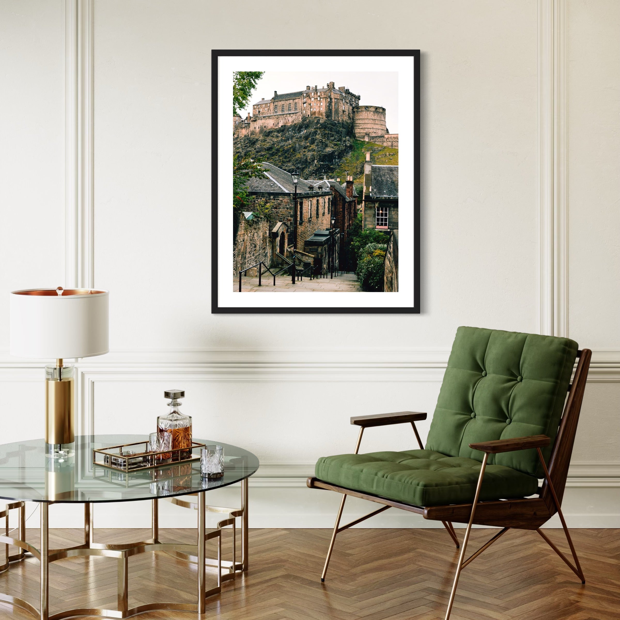 Path to Edinburgh Castle - Moderno Wall Art Wall Art