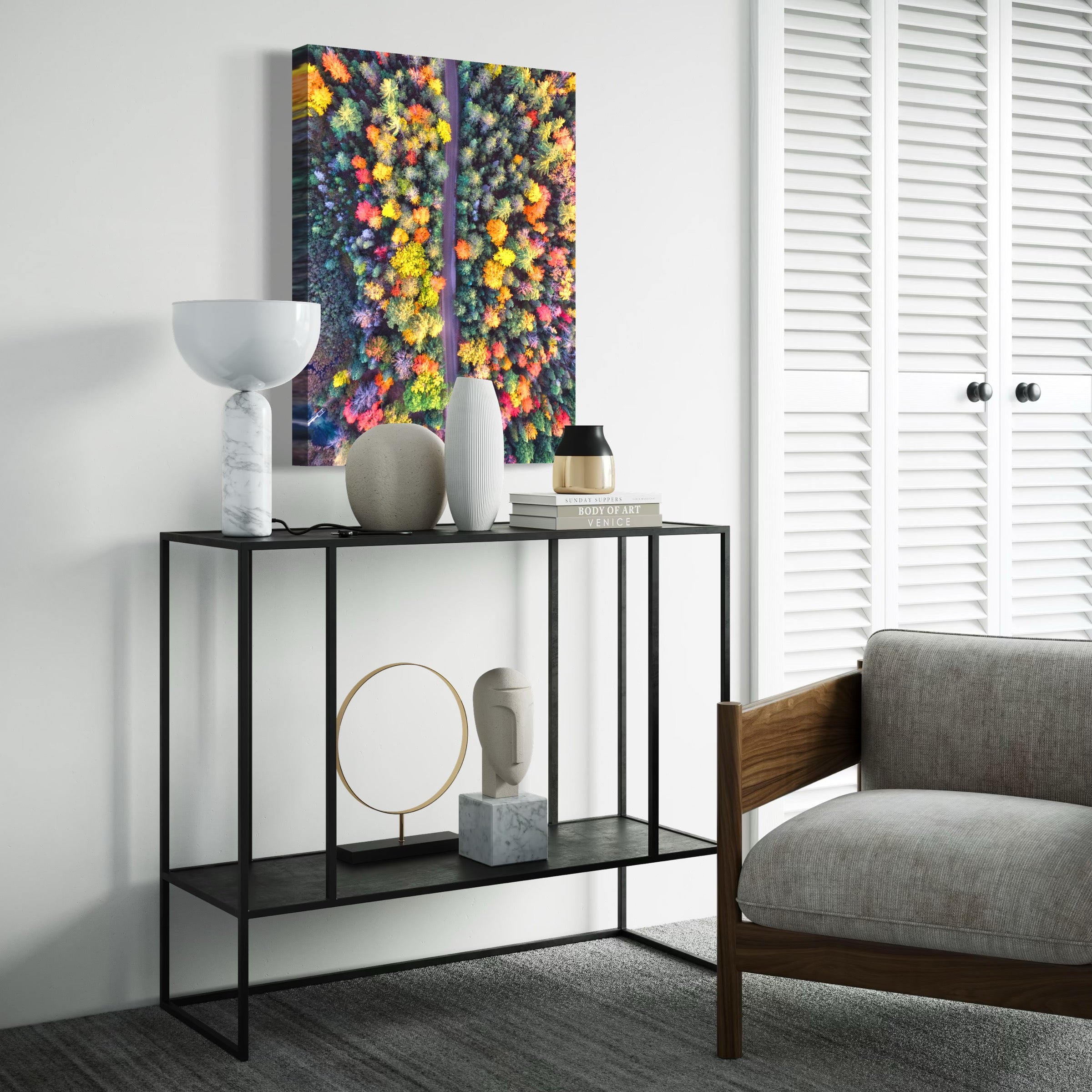 Michigan's Colorful Canopy - Moderno Wall Art Wall Art