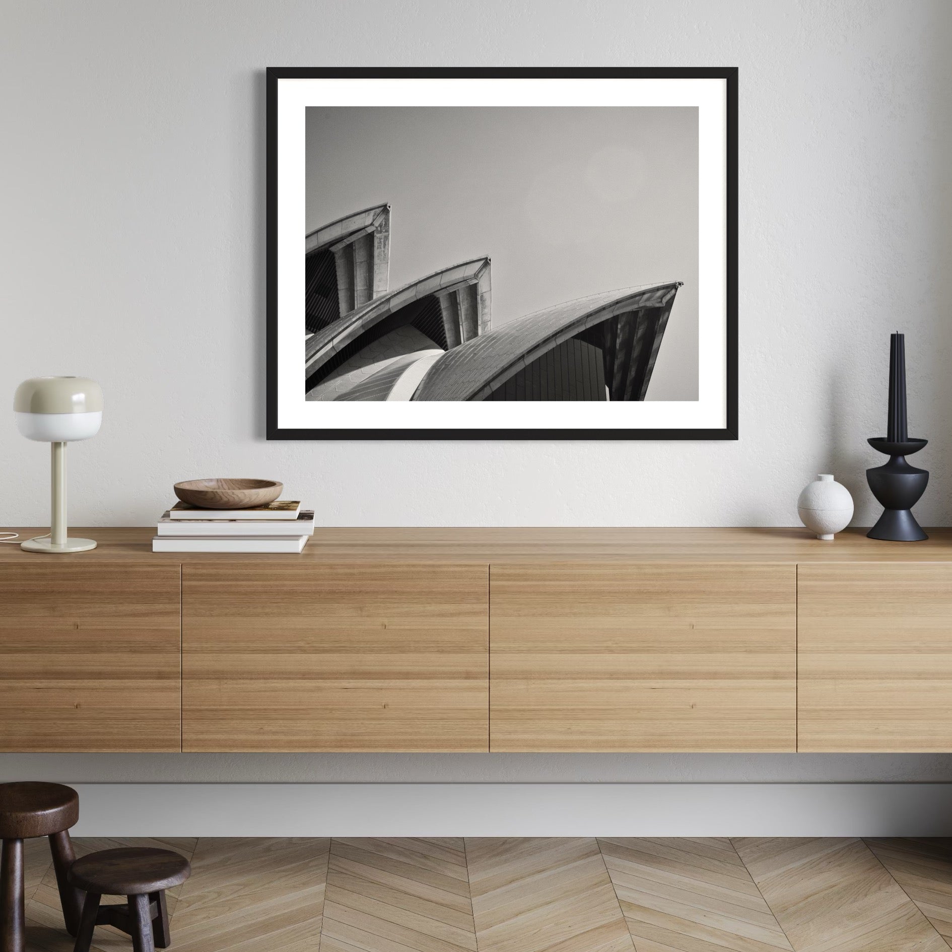 Geometry in Monochrome - Moderno Wall Art Wall Art