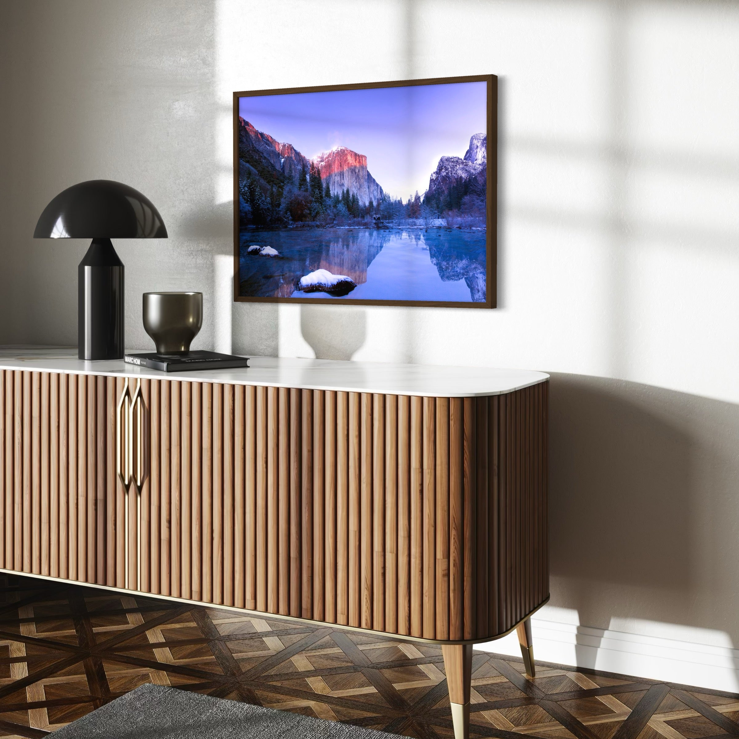 Mirror Lake at Yosemite - Moderno Wall Art Wall Art