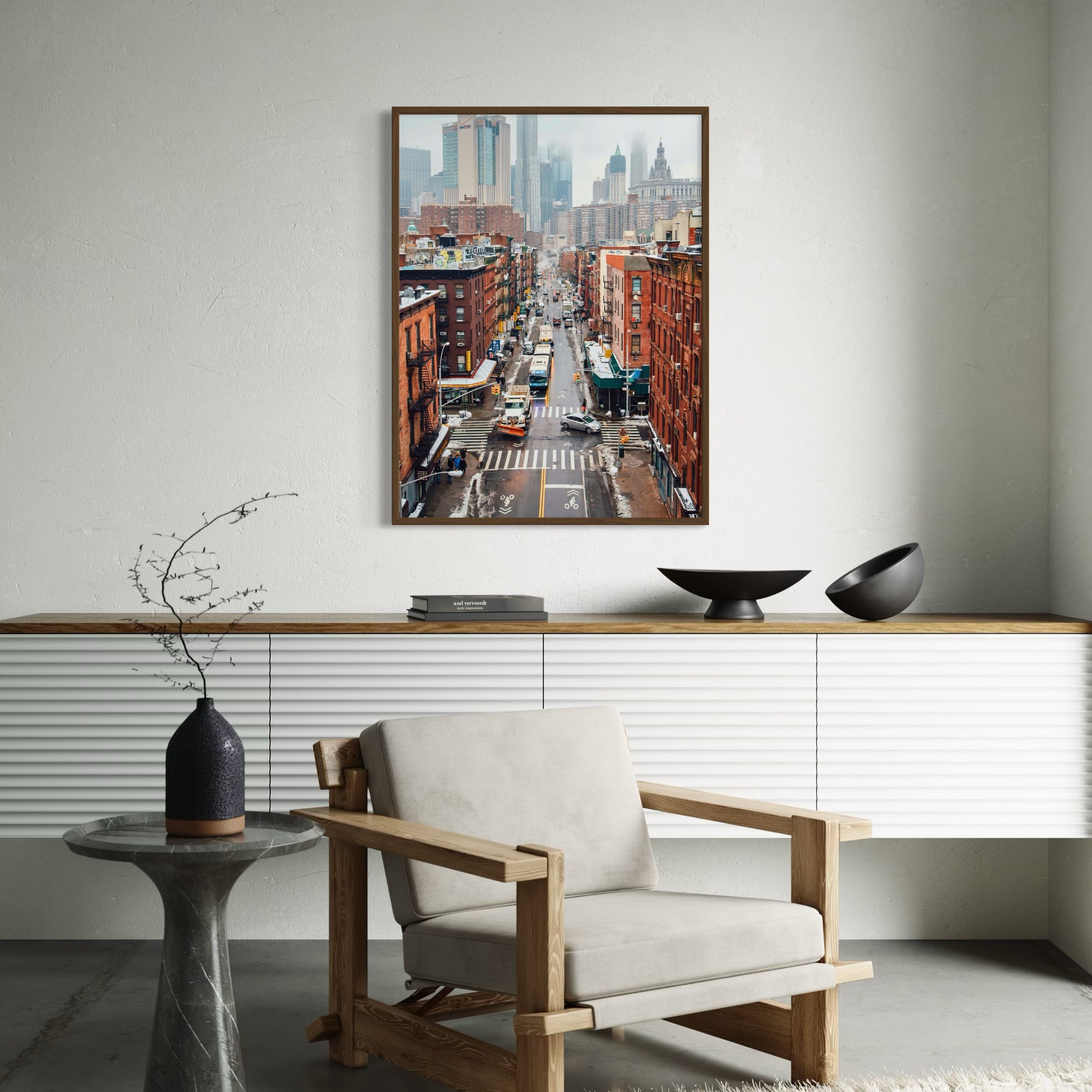 Foggy Morning Commute - Moderno Wall Art Wall Art