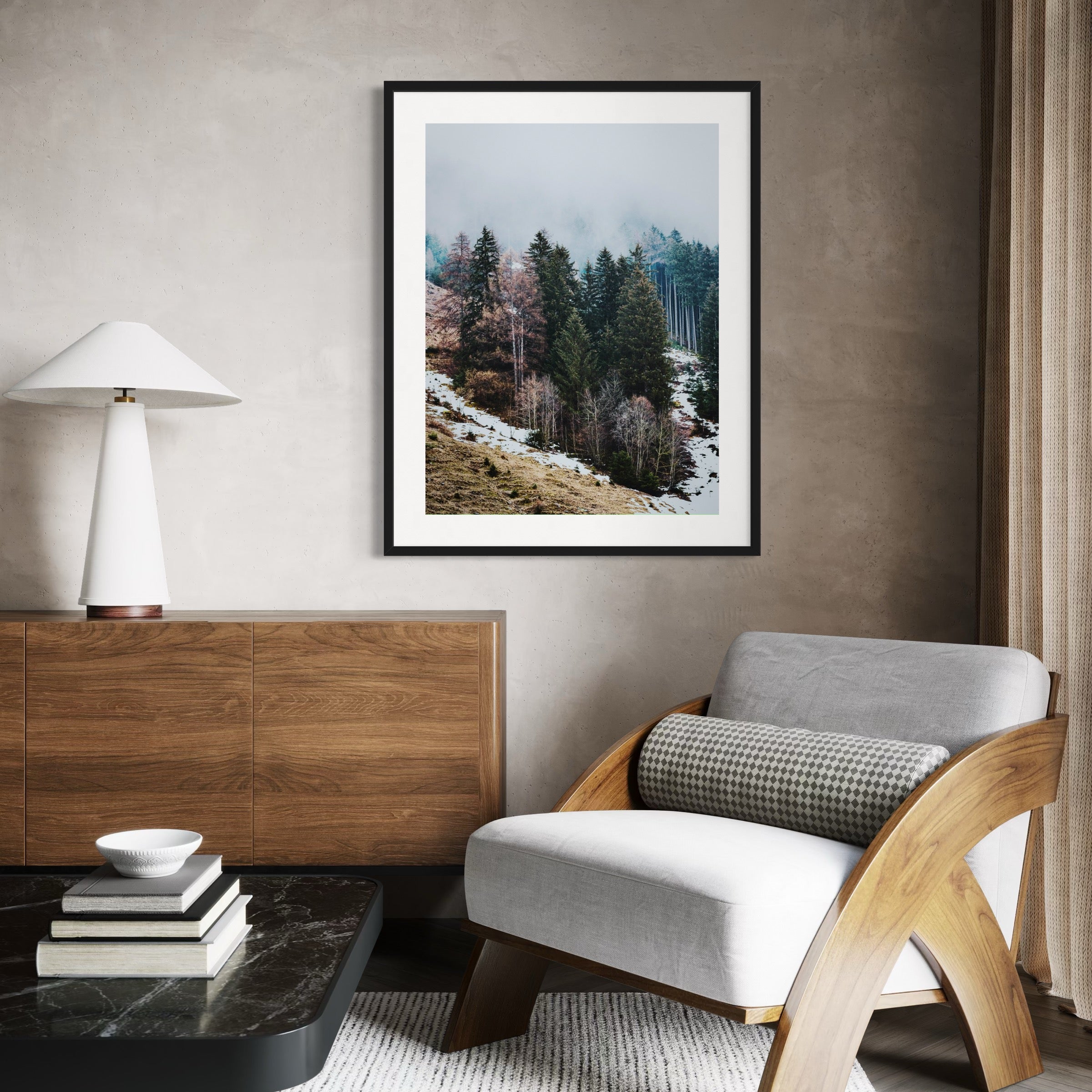 Moody Fall Forest - Moderno Wall Art Wall Art