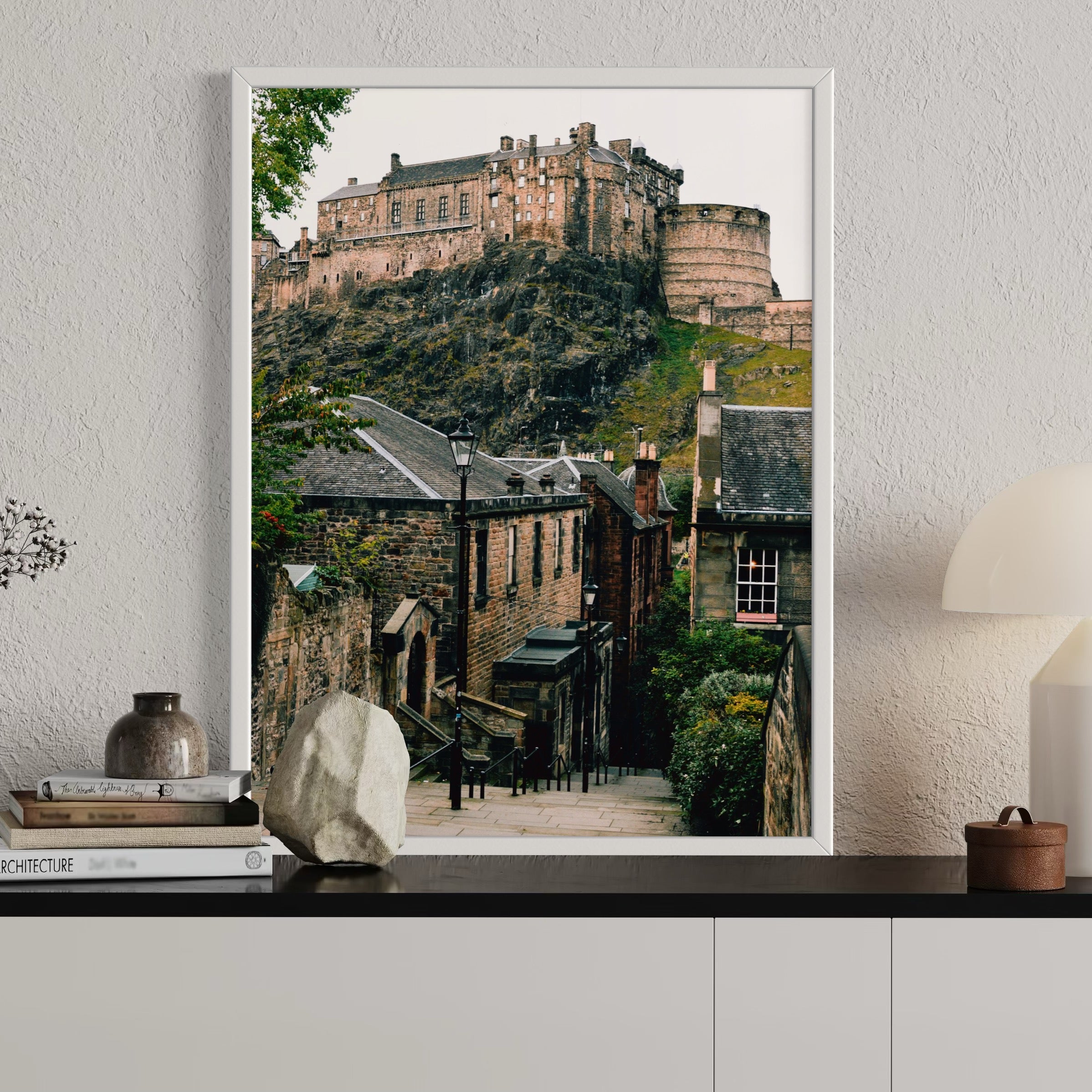 Path to Edinburgh Castle - Moderno Wall Art Wall Art