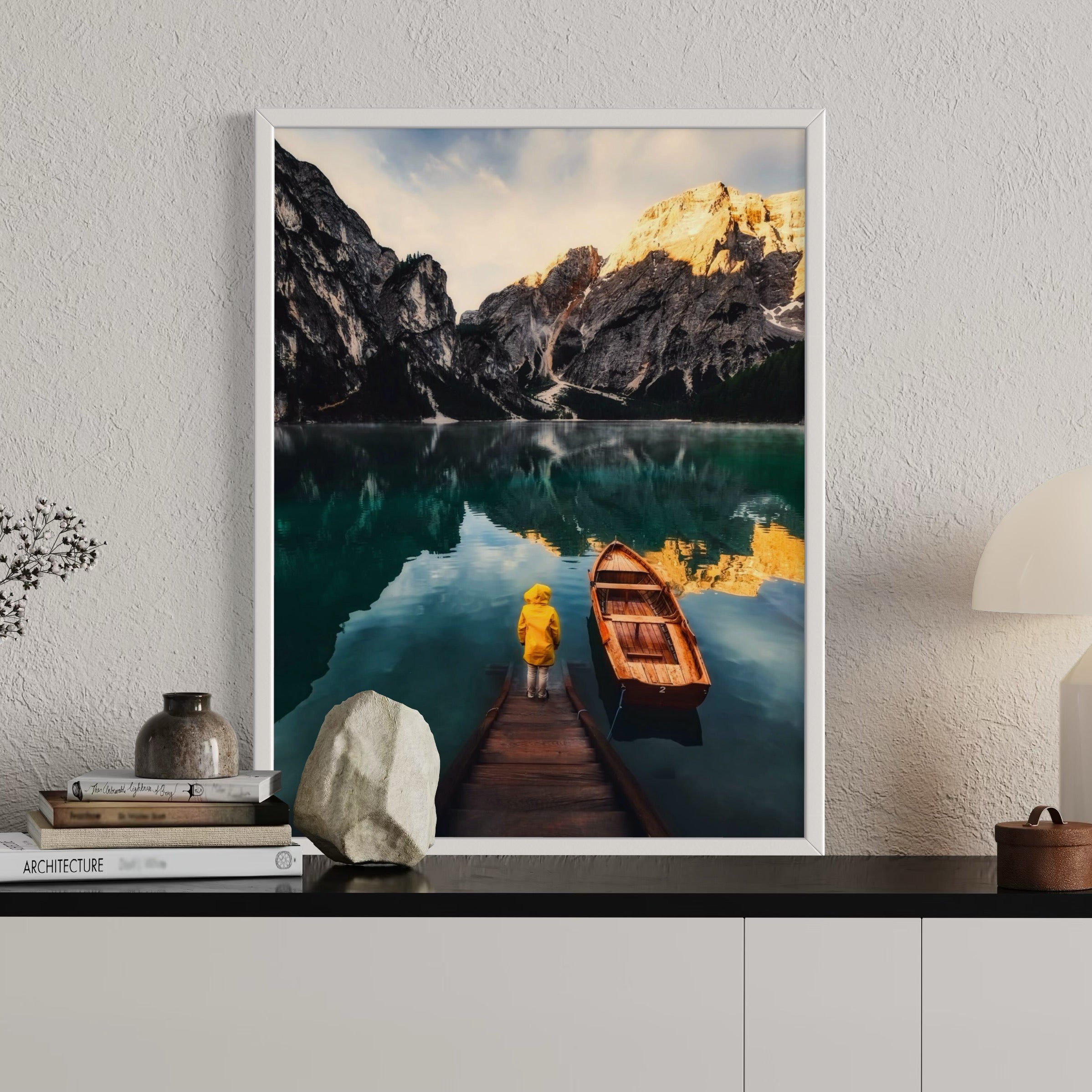Pier to the Dolomites - Moderno Wall Art Wall Art