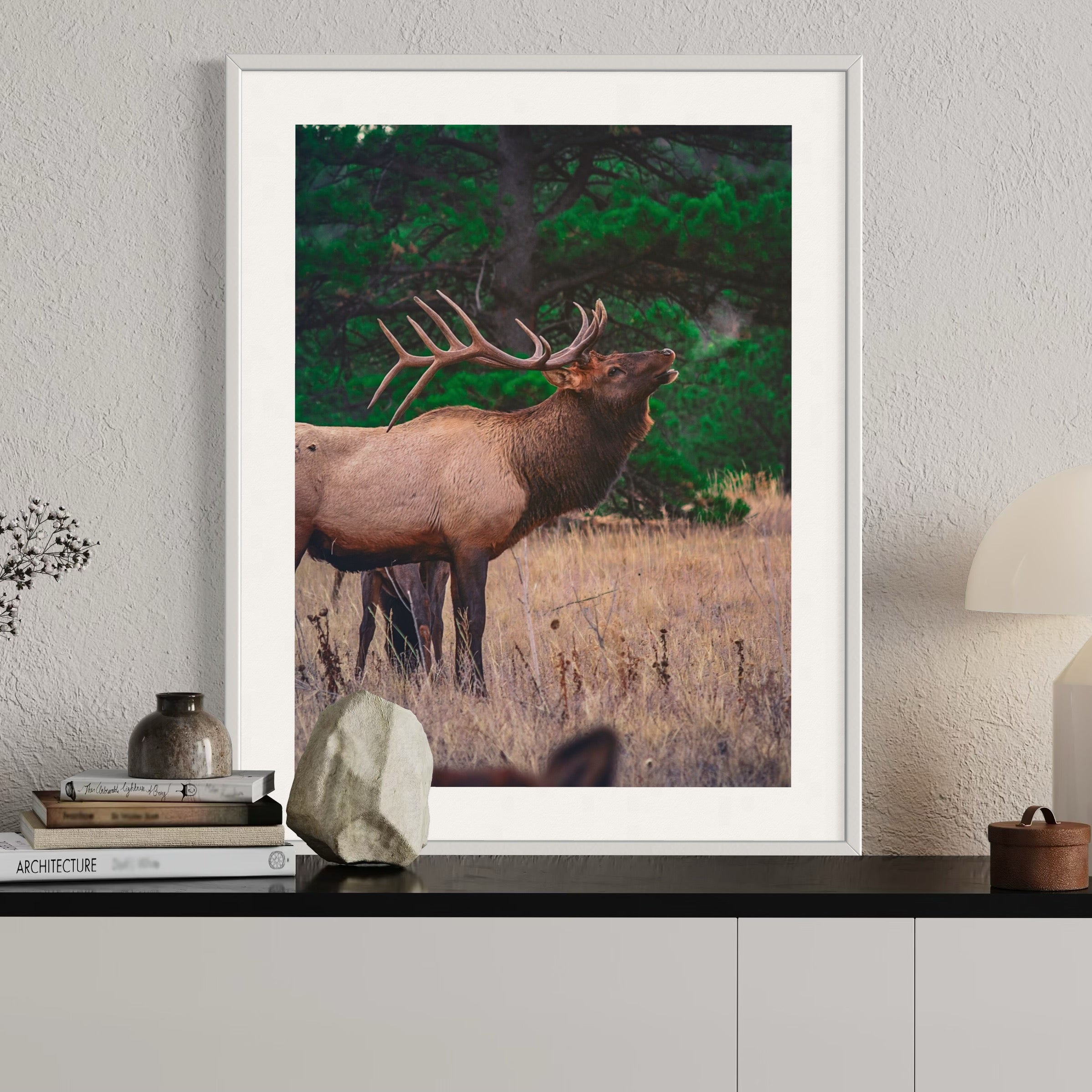 Echoes of the Bull Elk - Moderno Wall Art Wall Art