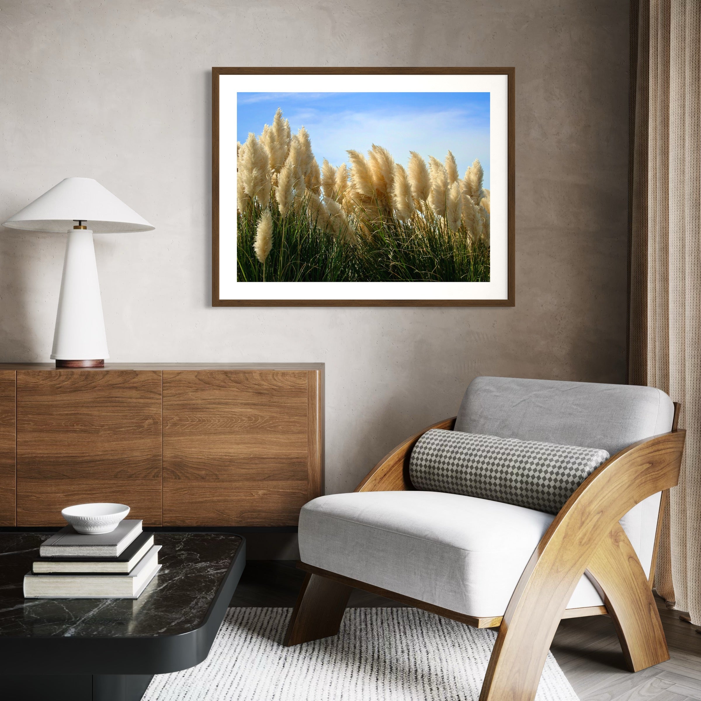 Pampas in the Breeze - Moderno Wall Art Wall Art