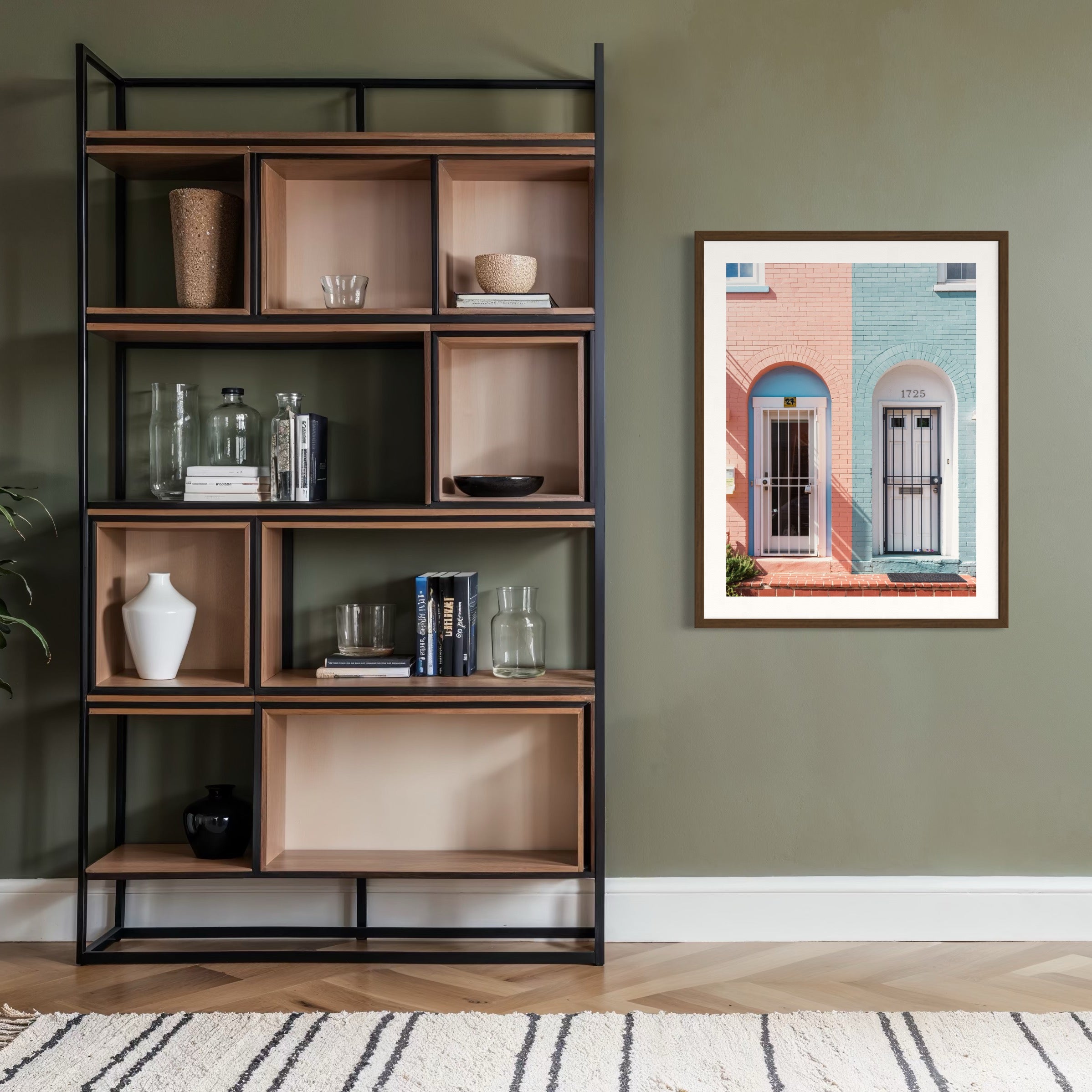 Pastel Row Houses - Moderno Wall Art Wall Art