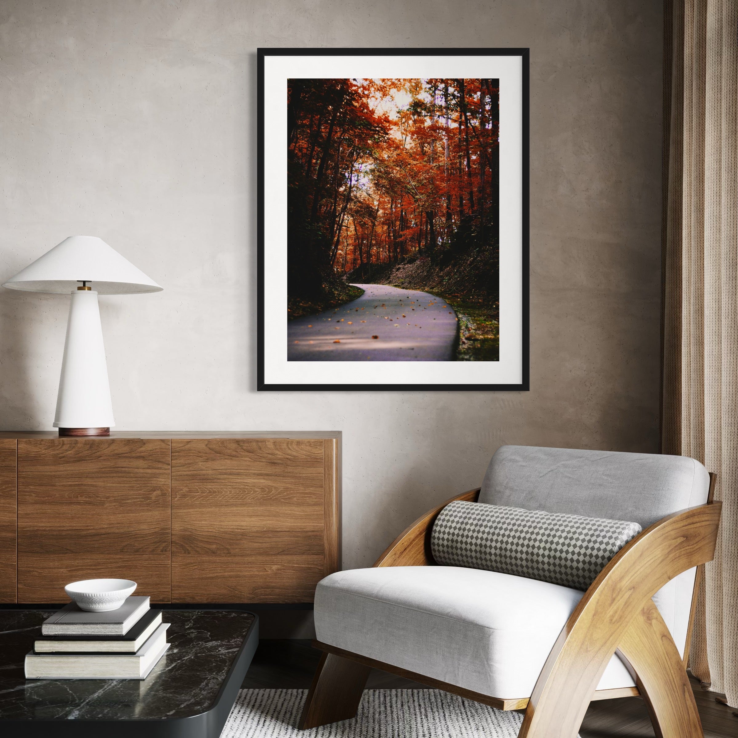 Autumn Drive - Moderno Wall Art Wall Art