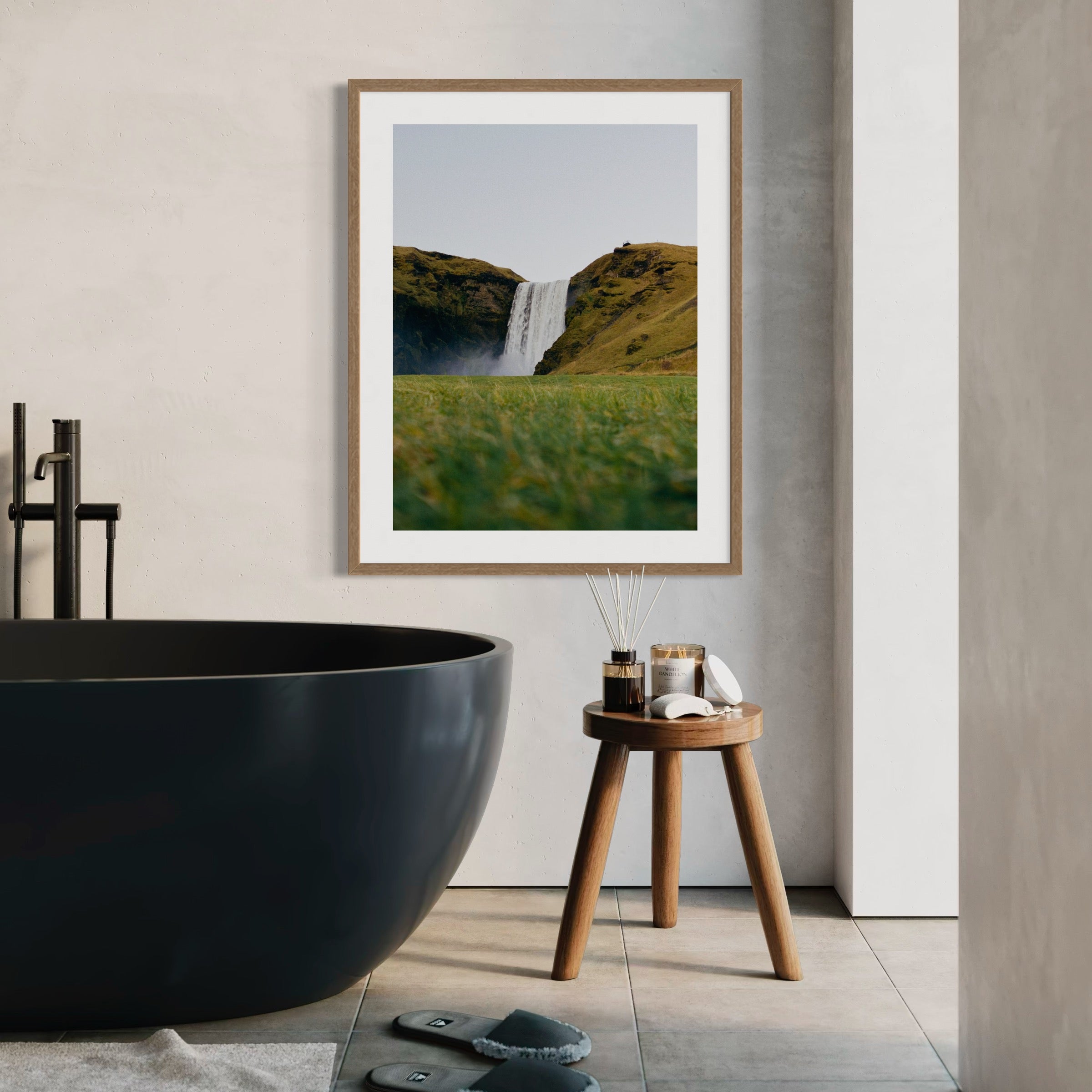 Skógafoss Waterfall - Moderno Wall Art Wall Art