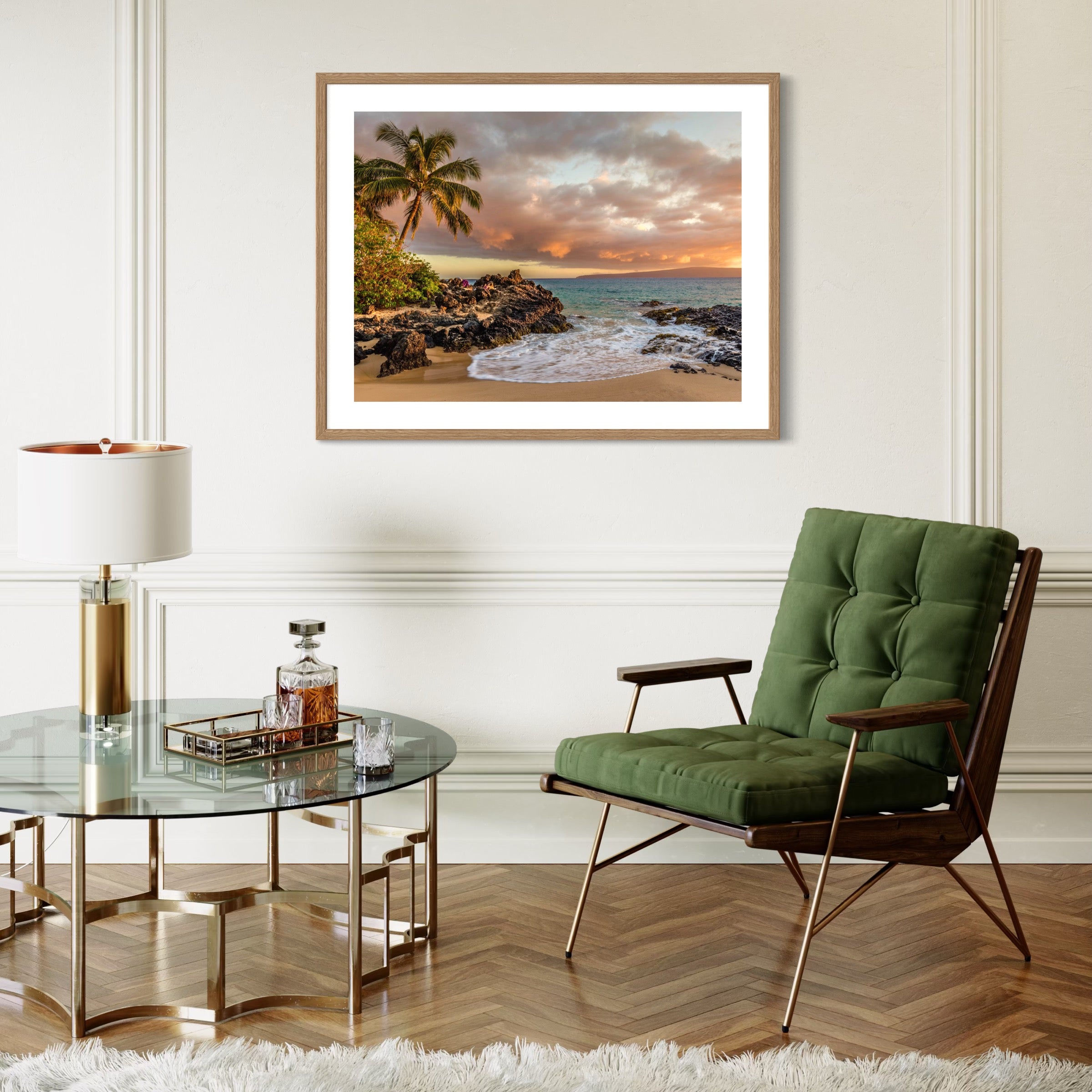 Glow Over the Tropics - Moderno Wall Art Wall Art