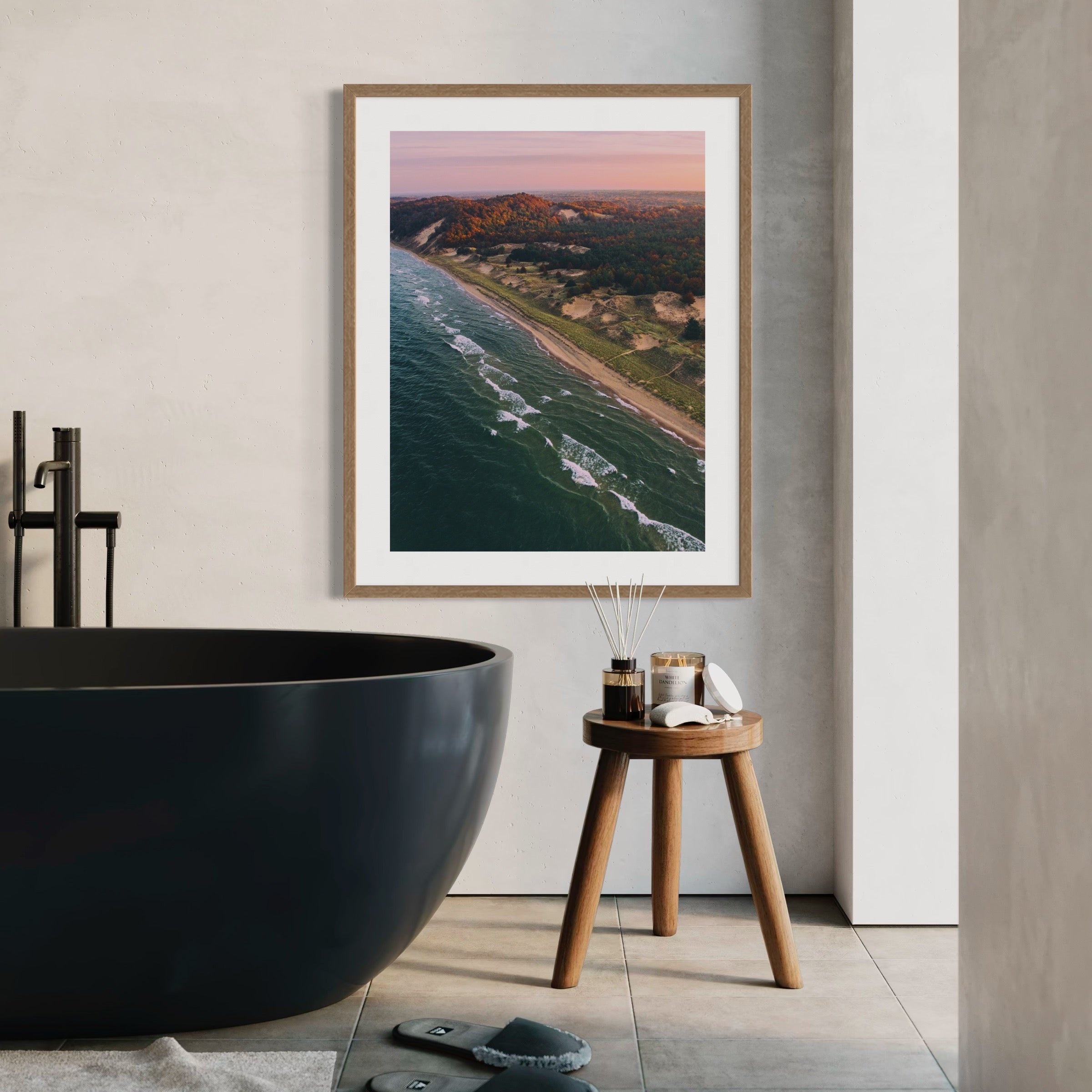 Waves & Fall Foliage - Moderno Wall Art Wall Art