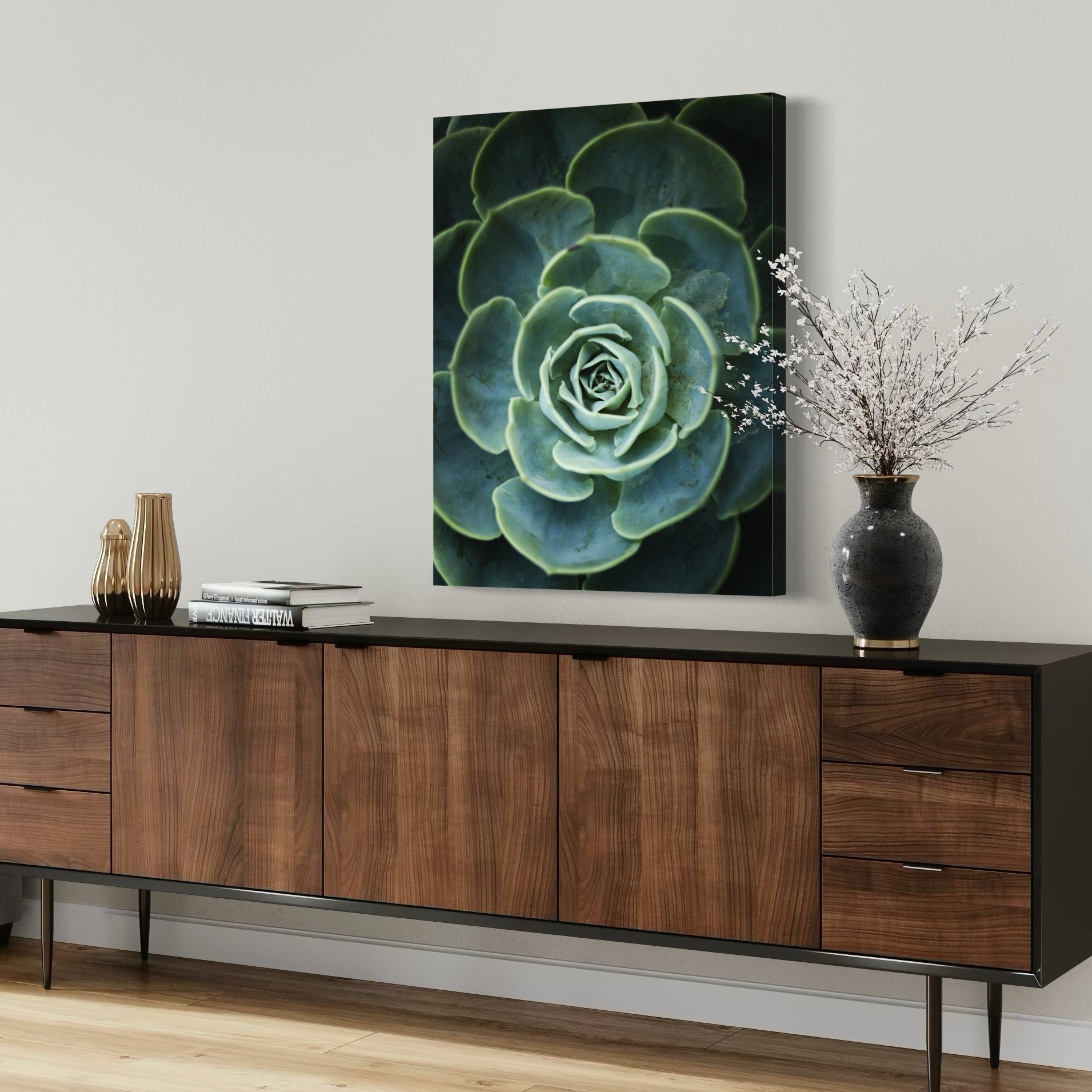Green Succulent - Moderno Wall Art Wall Art