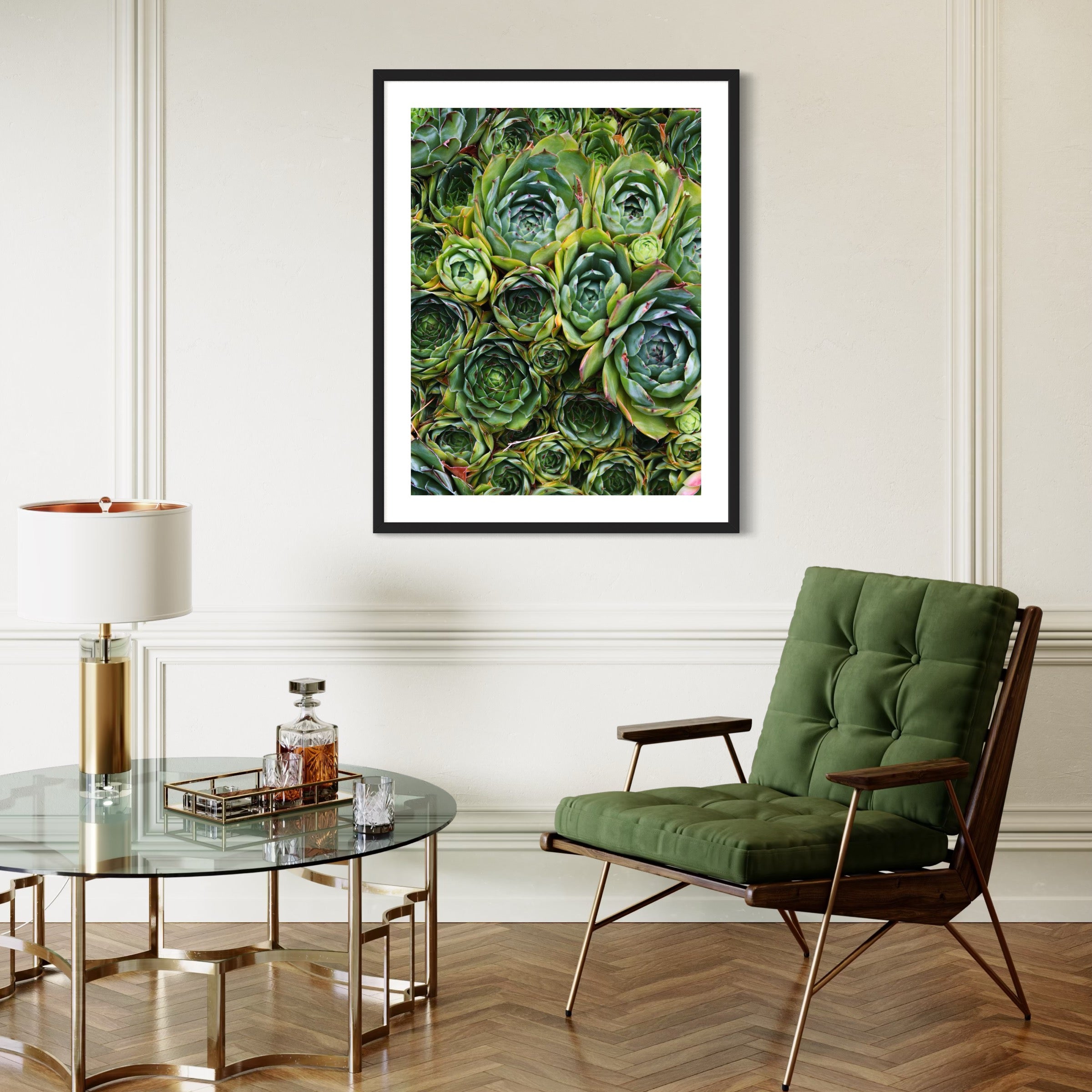 Succulent Symmetry - Moderno Wall Art Wall Art