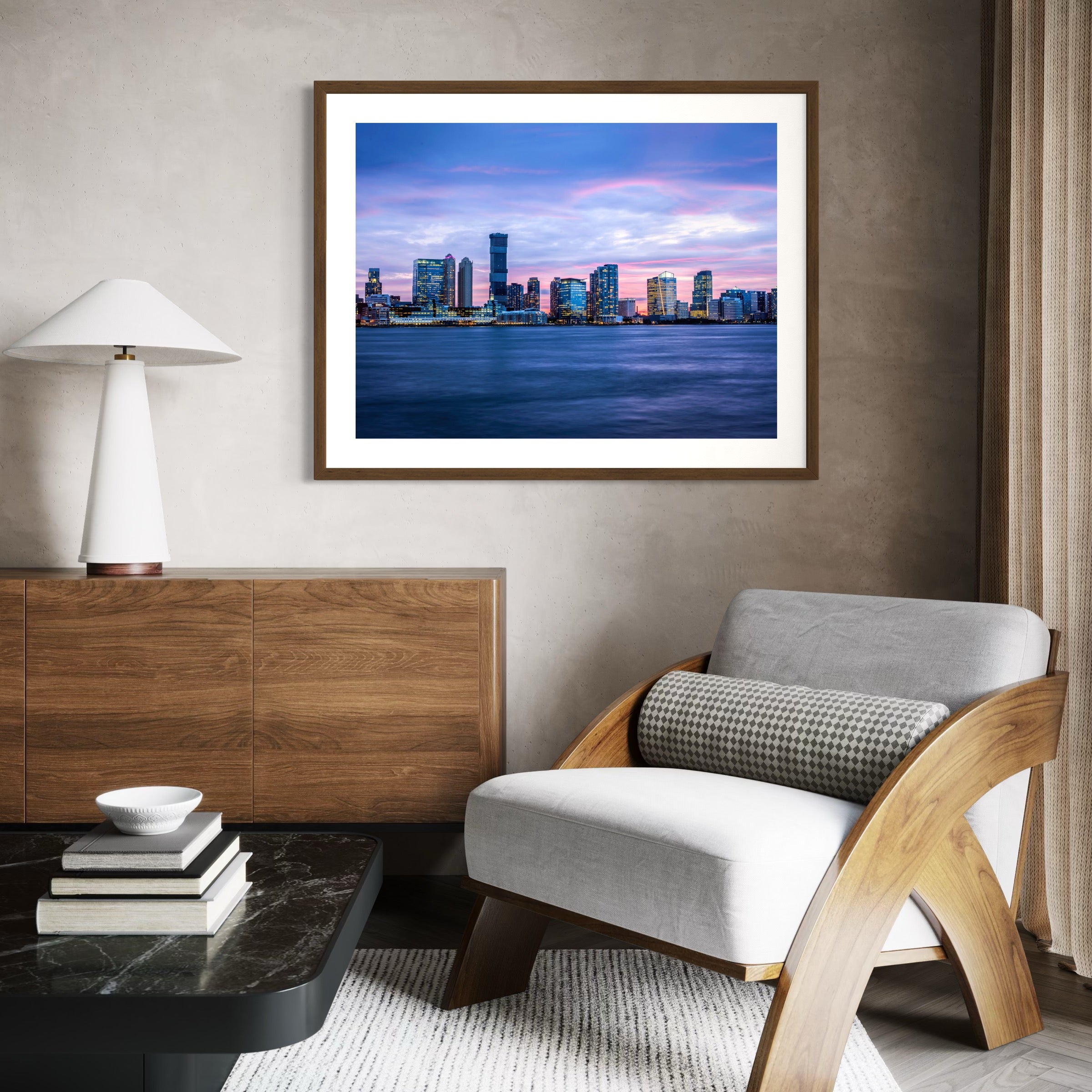 Evening Over the Hudson - Moderno Wall Art Wall Art