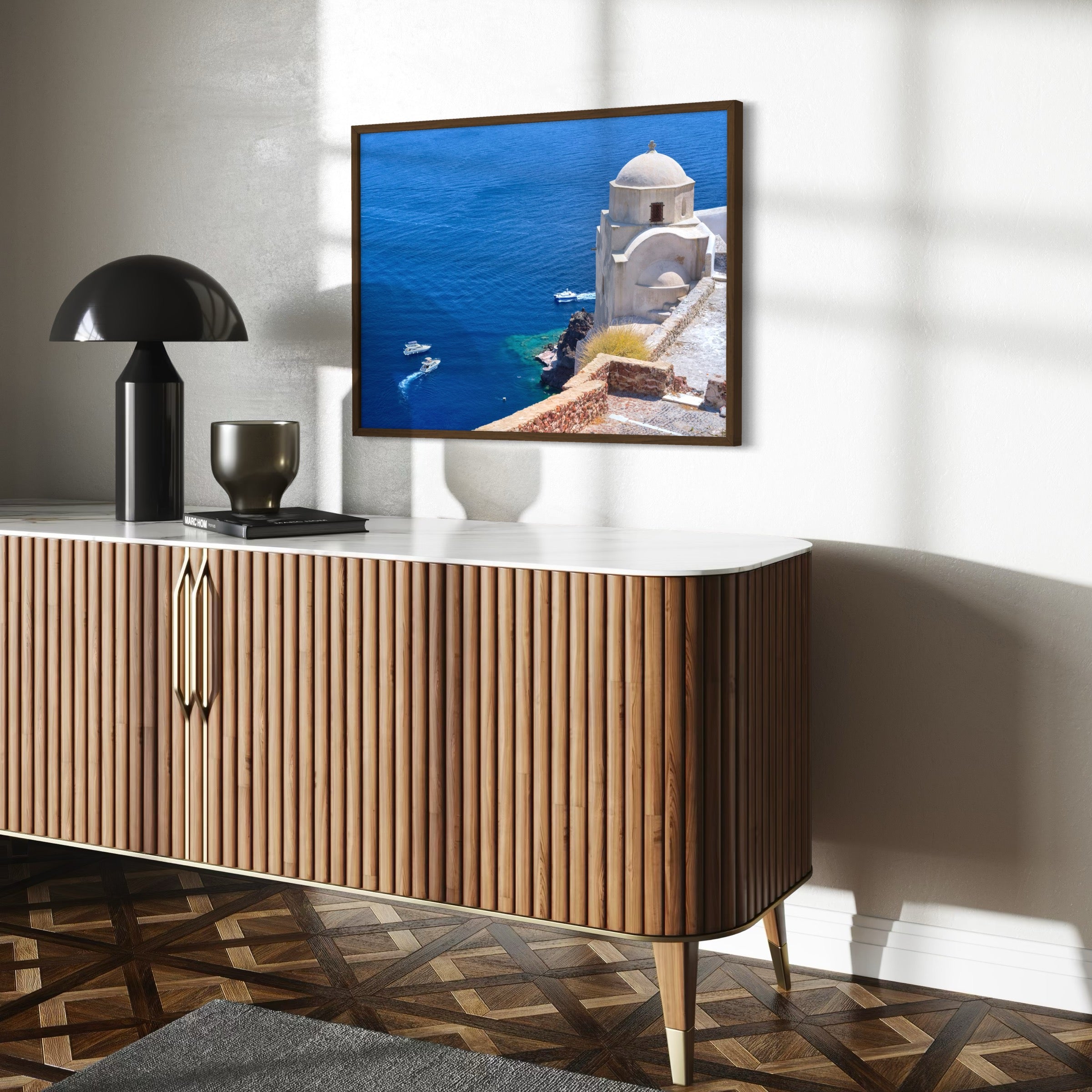 Iconic Greek View - Moderno Wall Art Wall Art