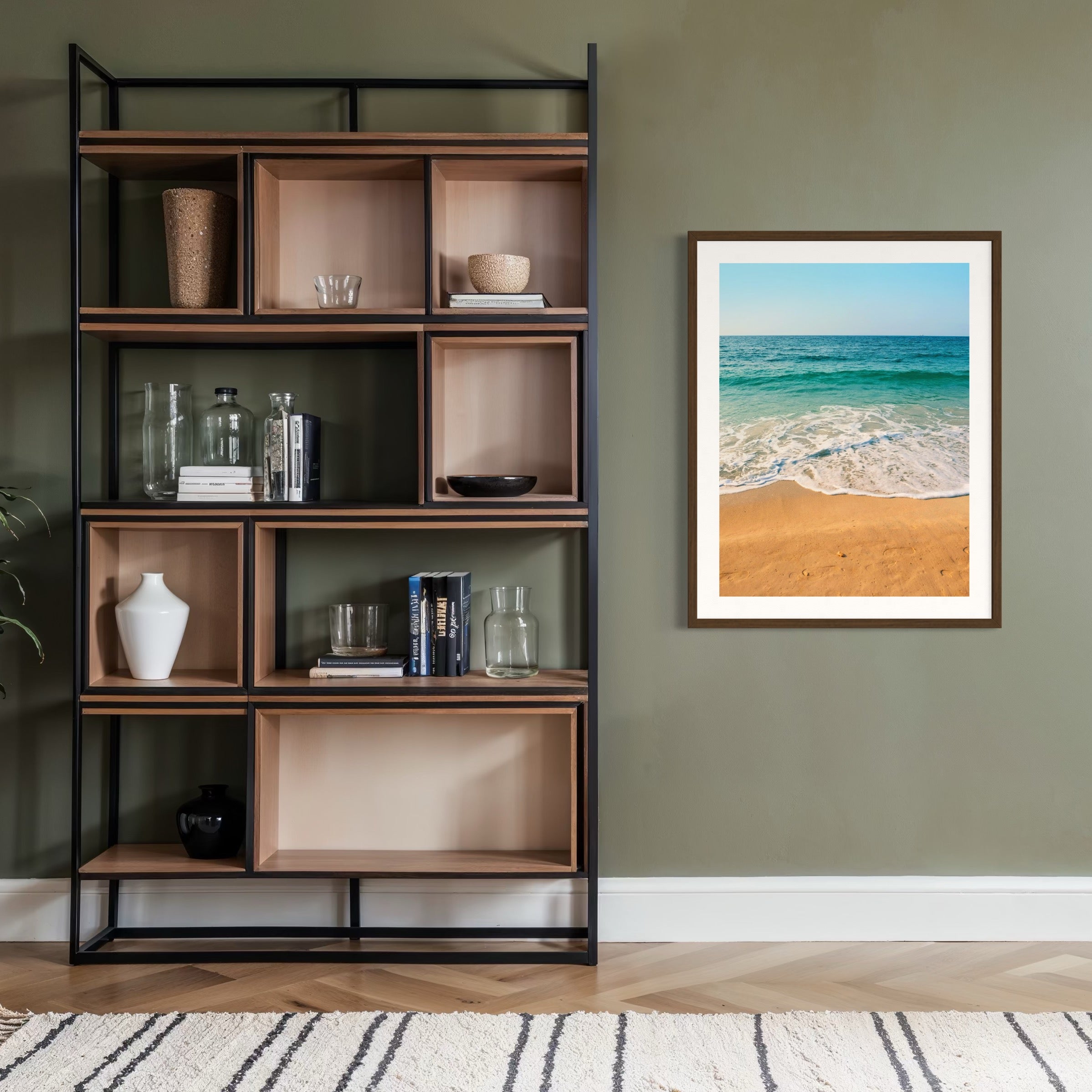 Ocean Kissed Shore - Moderno Wall Art Wall Art